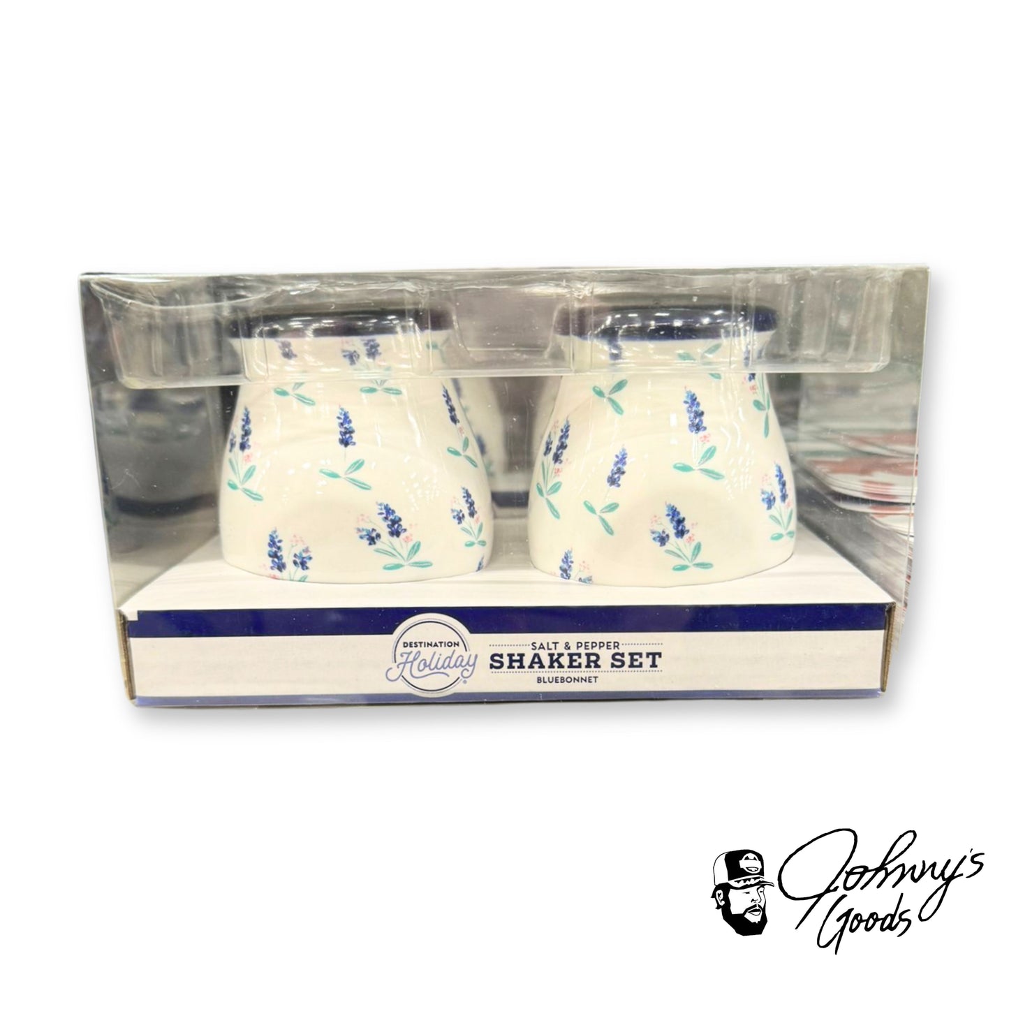 HEB Destination Holiday Bluebonnet Ceramic Salt & Pepper Shakers