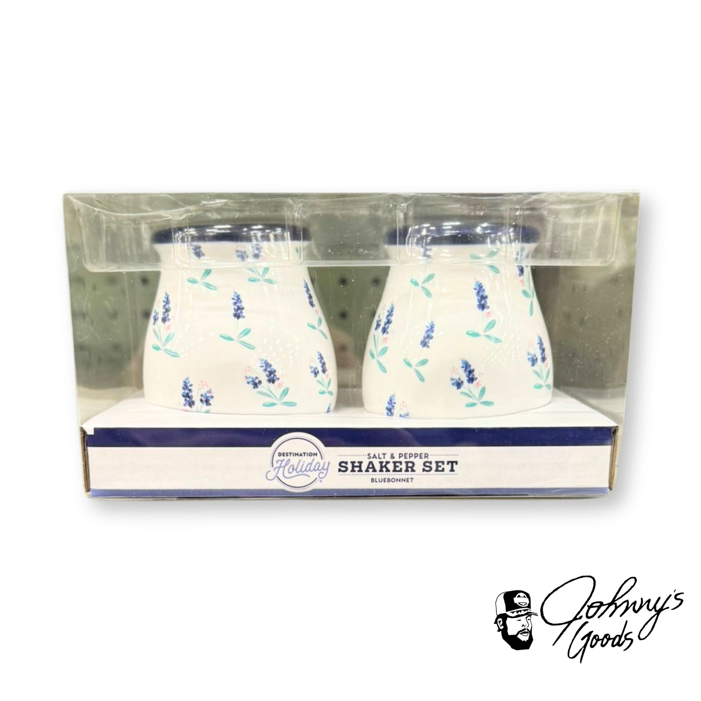 HEB Destination Holiday Bluebonnet Ceramic Salt & Pepper Shakers