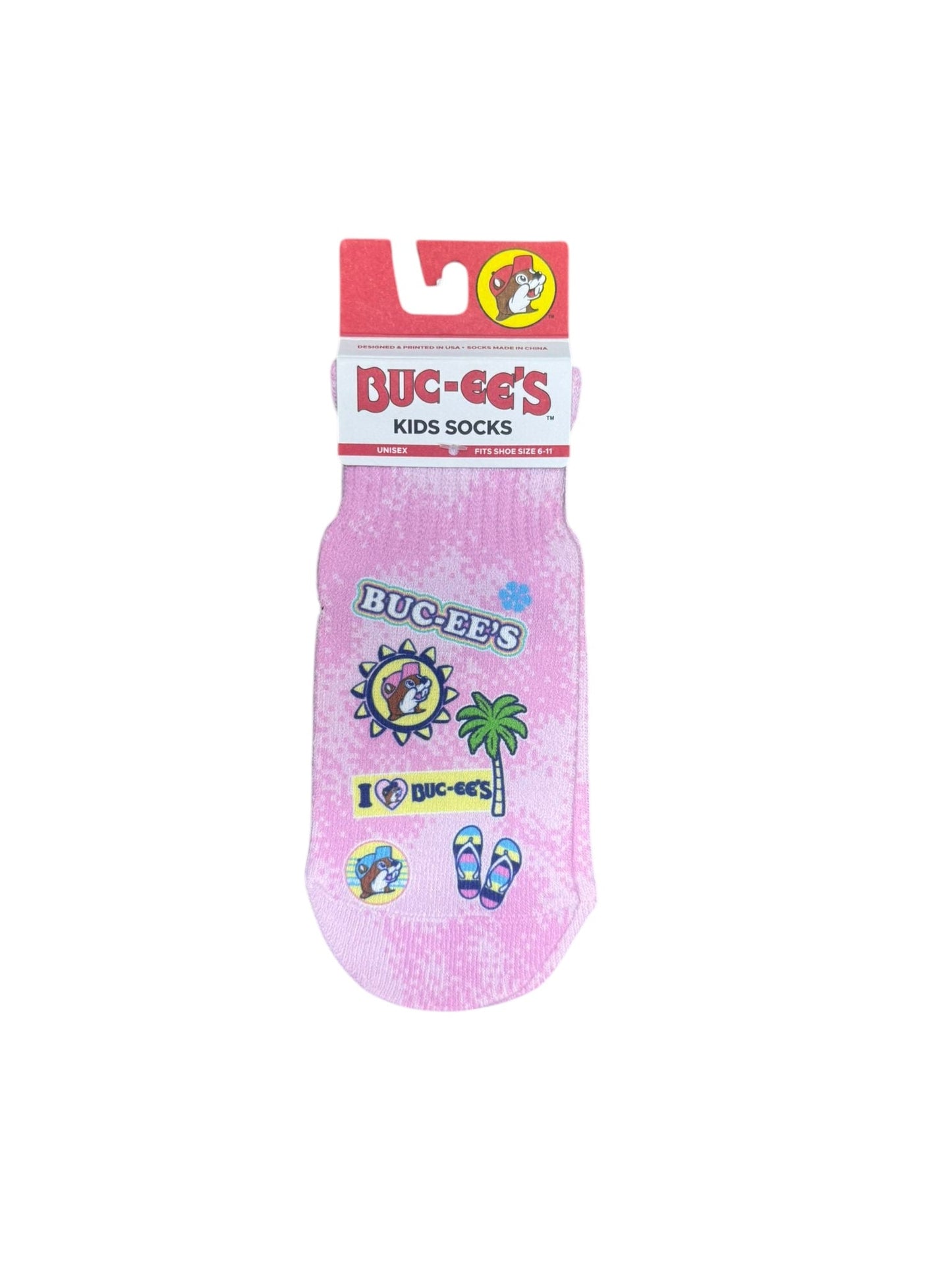 Buc-ee's Ankle Sublimated Kids Socks