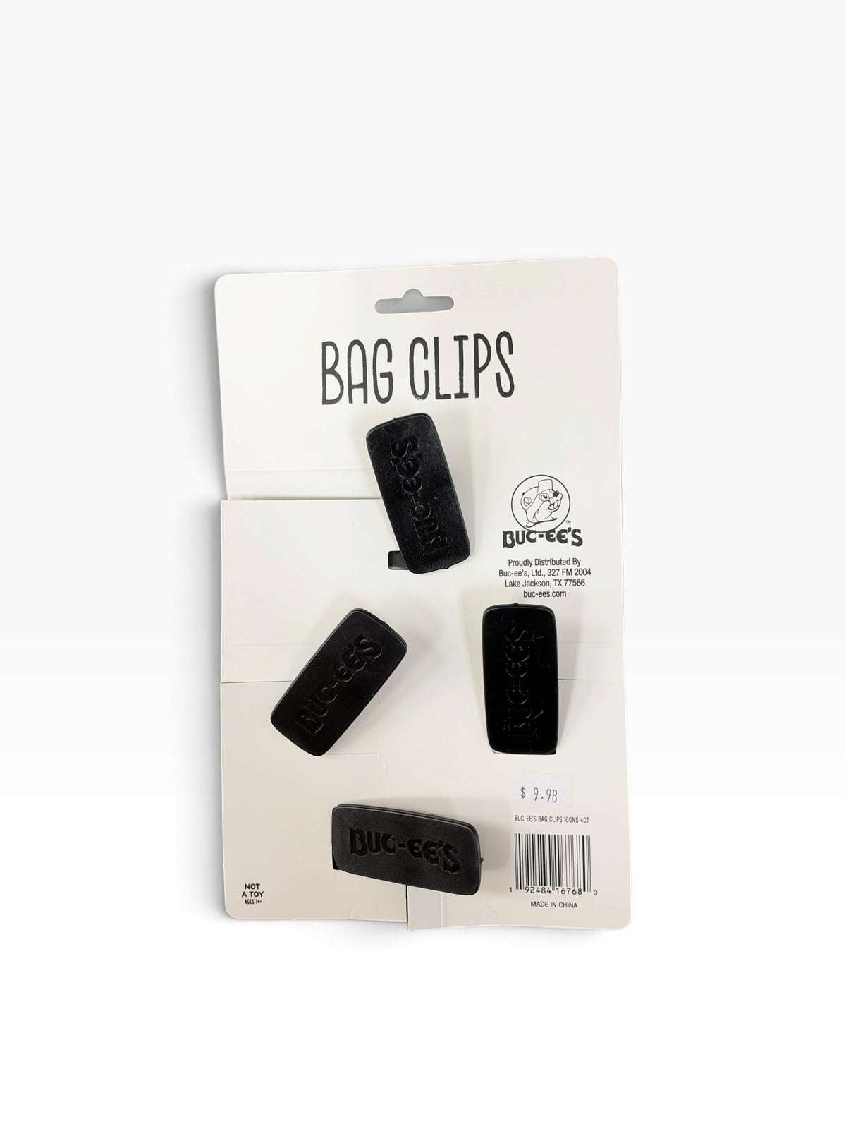 Buc-ee’s Icon Bag Clips – 4-Piece Set