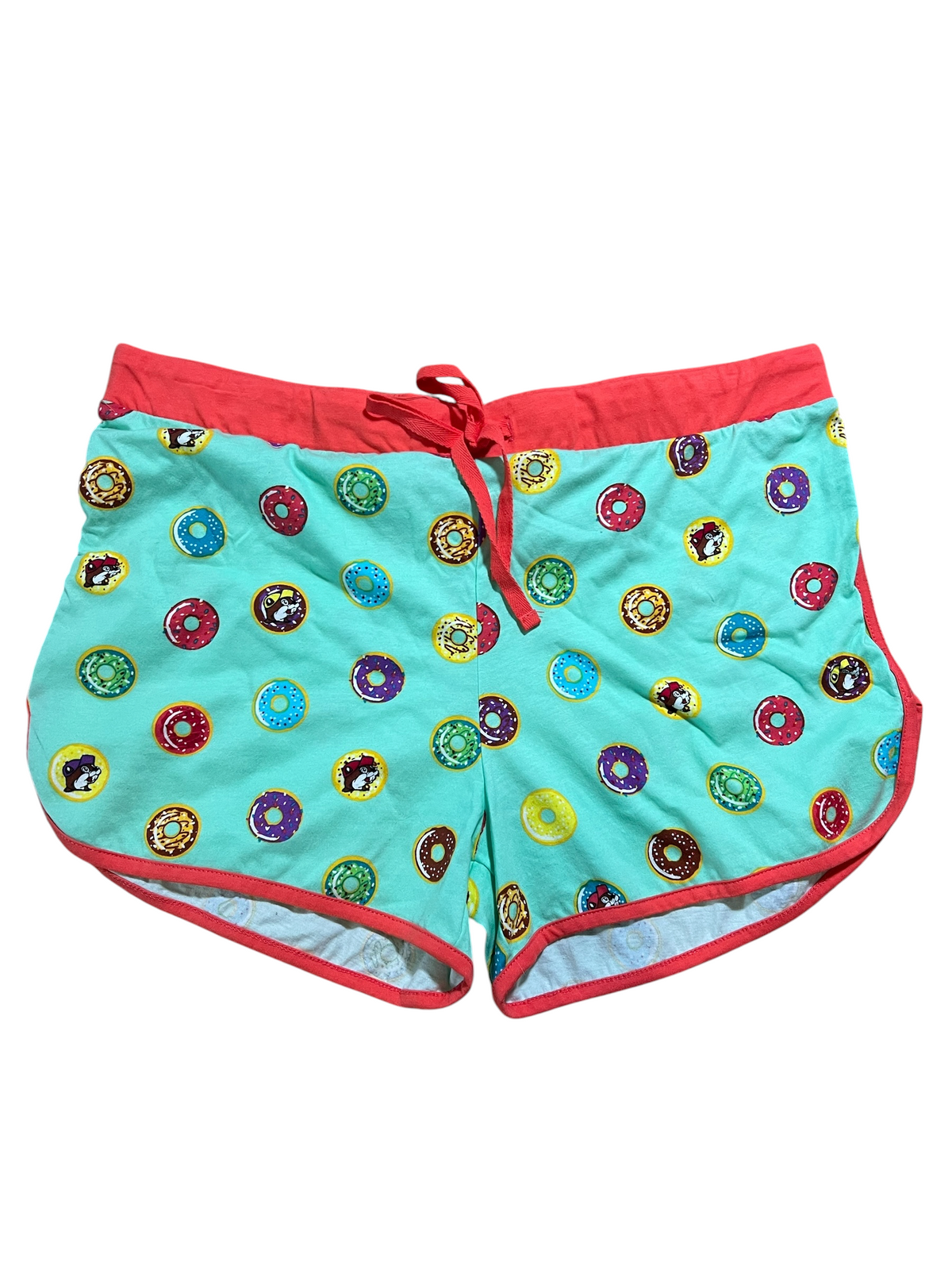 Buc-ee’s Donut Disturb Women’s Pajama Set – Long Sleeve Sleep Shirt & Donut Print Shorts