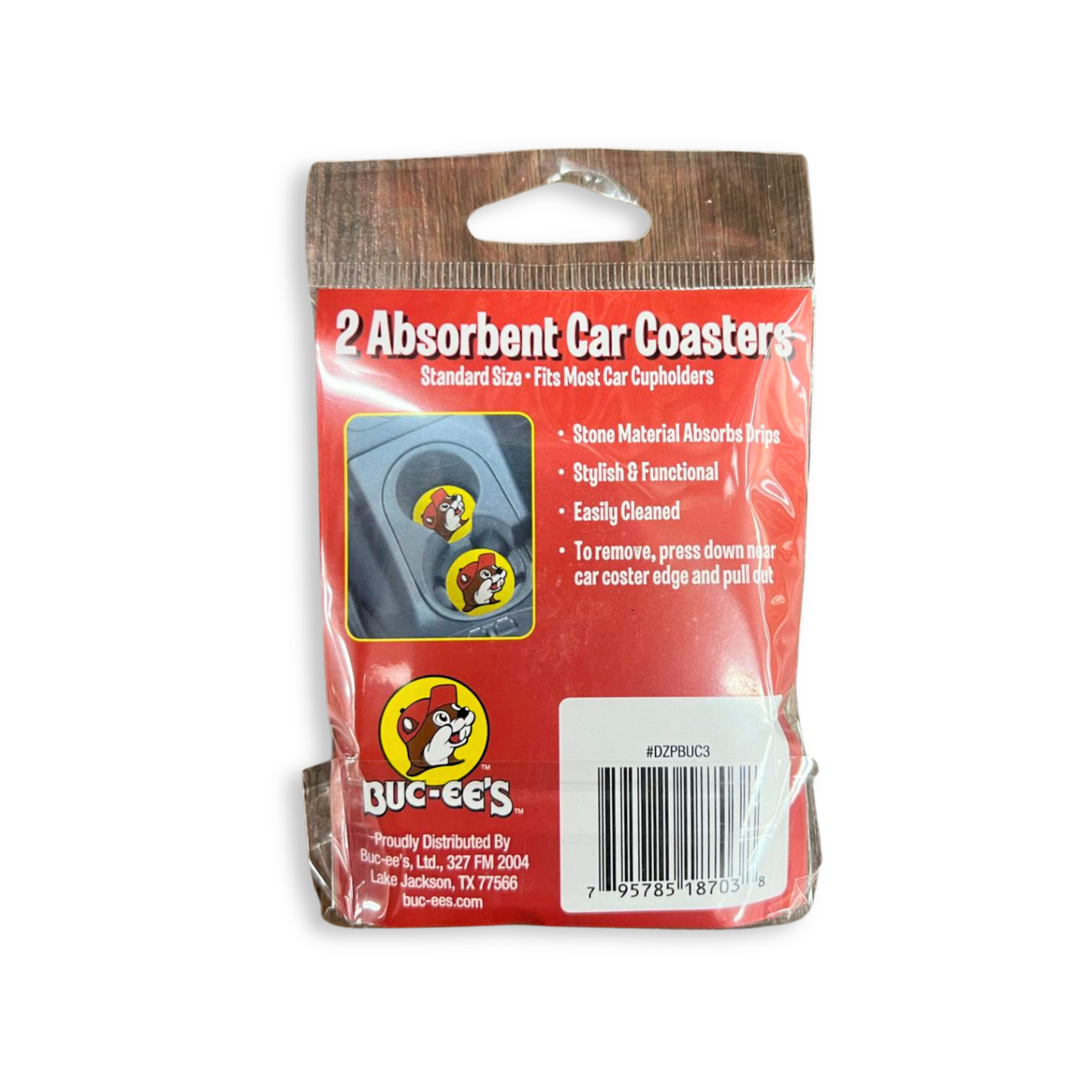 Buc-ee's 2 Absorbent Car Coasters buc ees buc ee's bucees buccees buc-ees