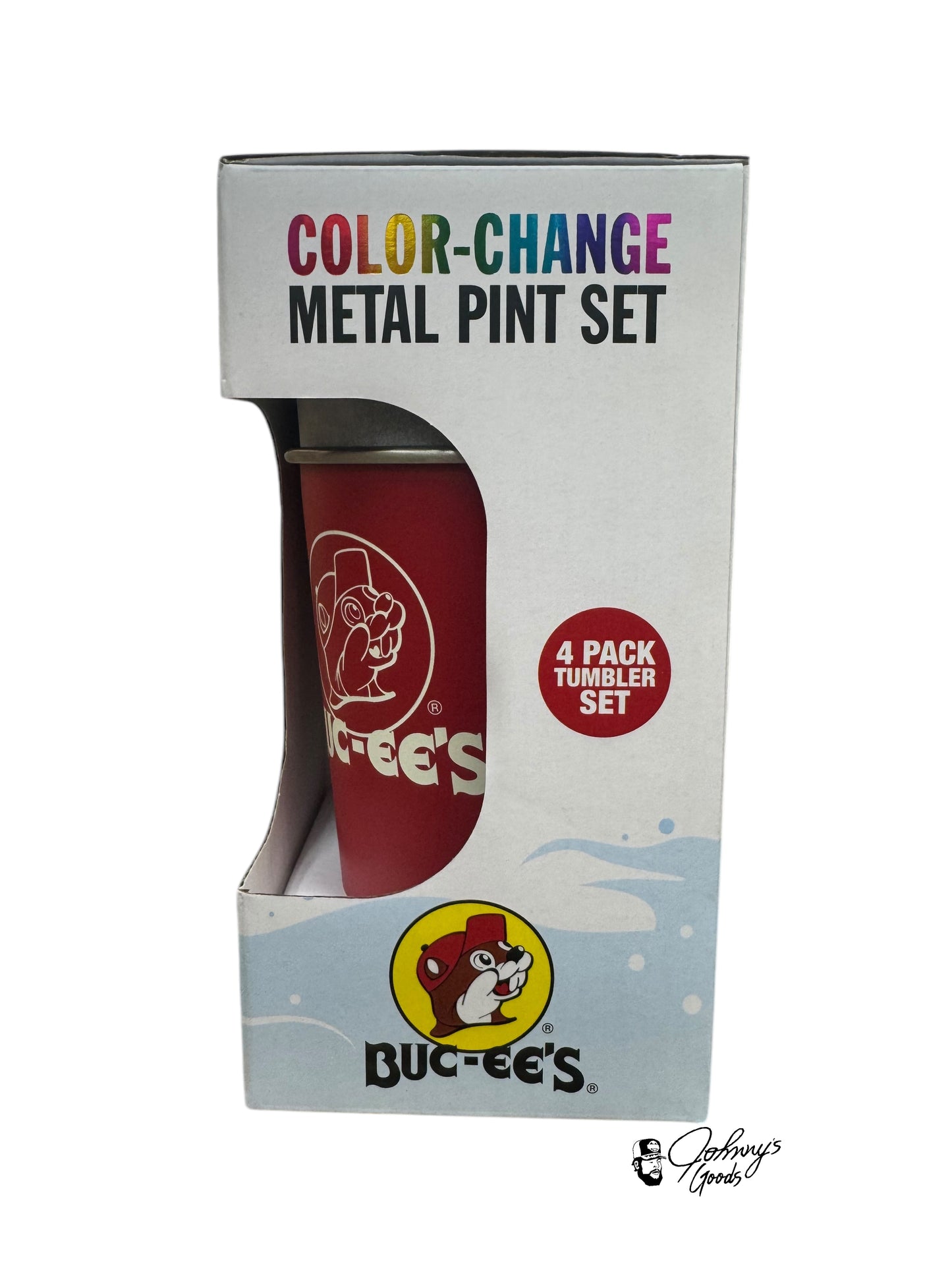 Buc-ee’s Color Changing Metal Pint Set (4)