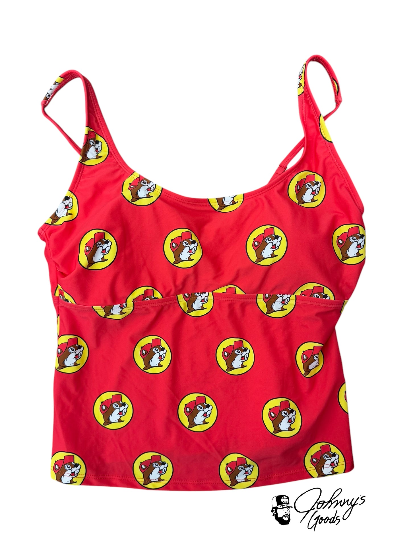 Buc-ee’s Women’s Tank Swim Top Red Logo