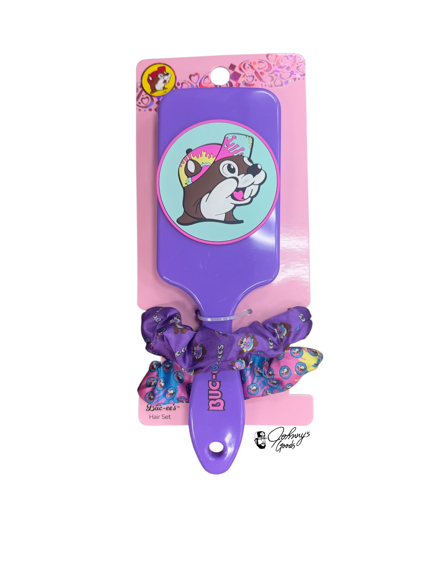 Buc-ee’s Hair Brush Logo and Scrunchie Combo