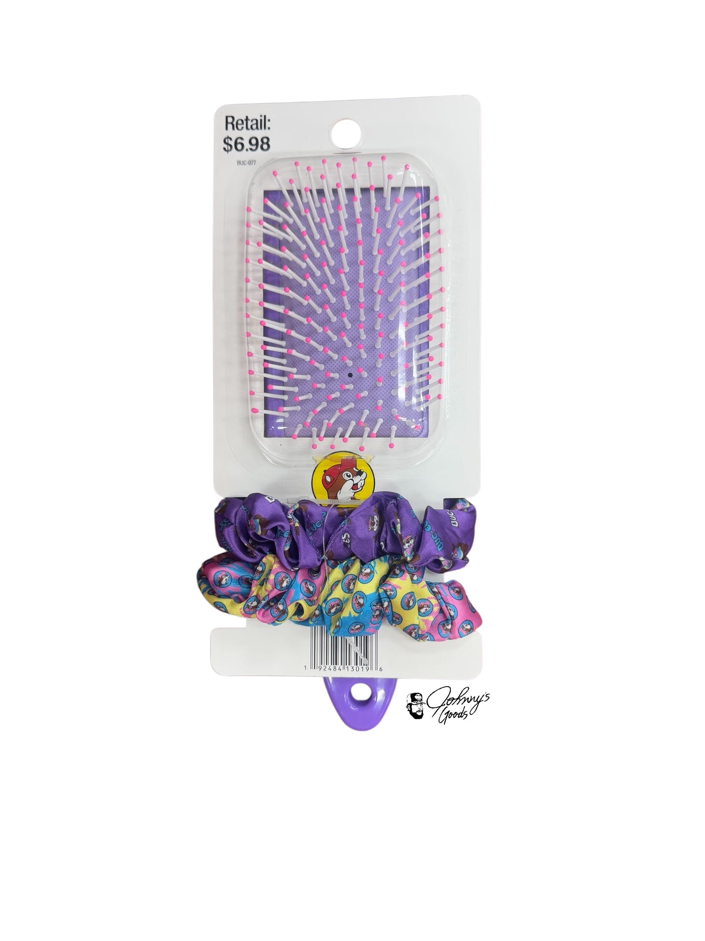 Buc-ee’s Hair Brush Logo and Scrunchie Combo