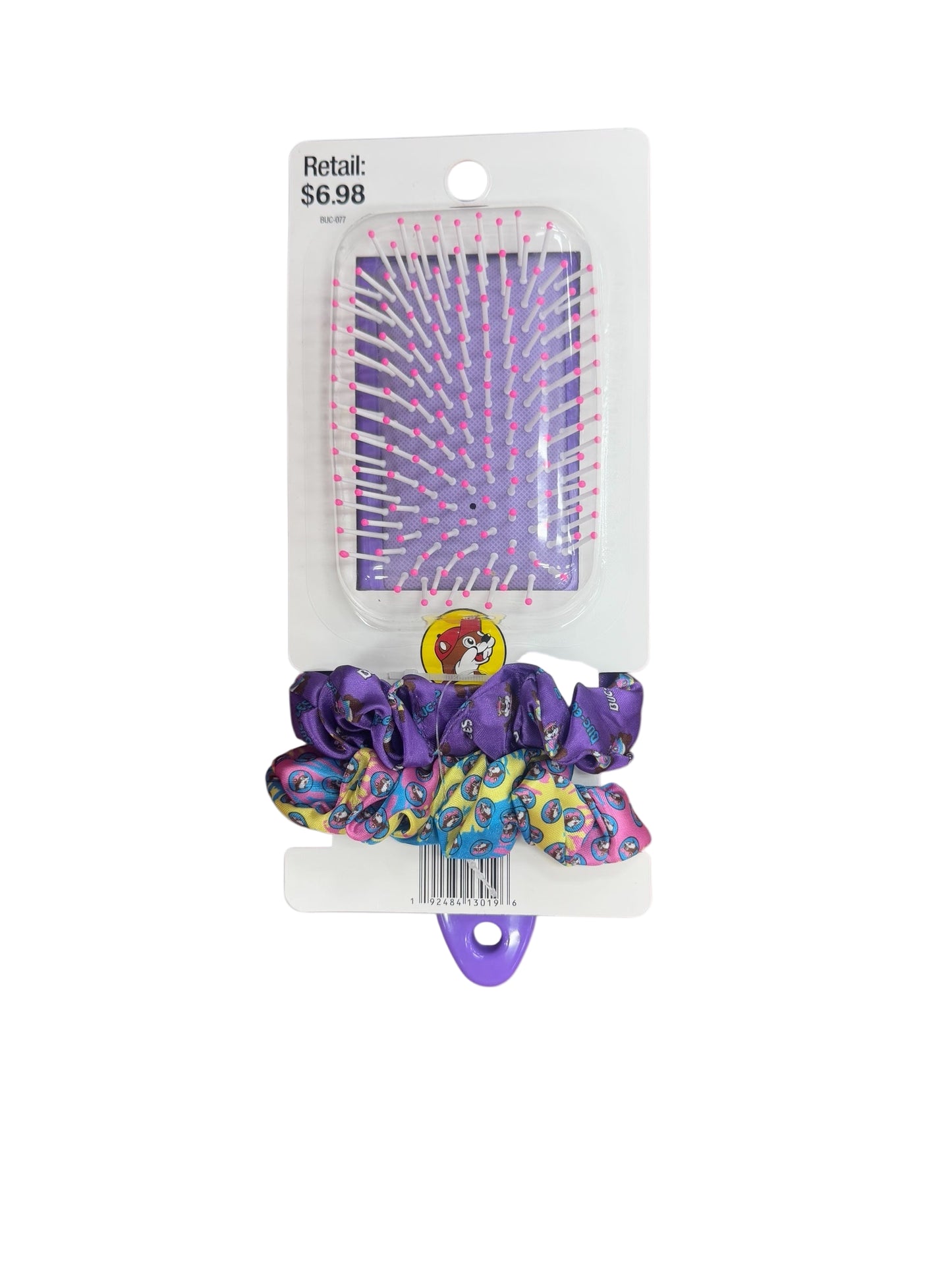 Buc-ee’s Hair Brush Logo and Scrunchie Combo