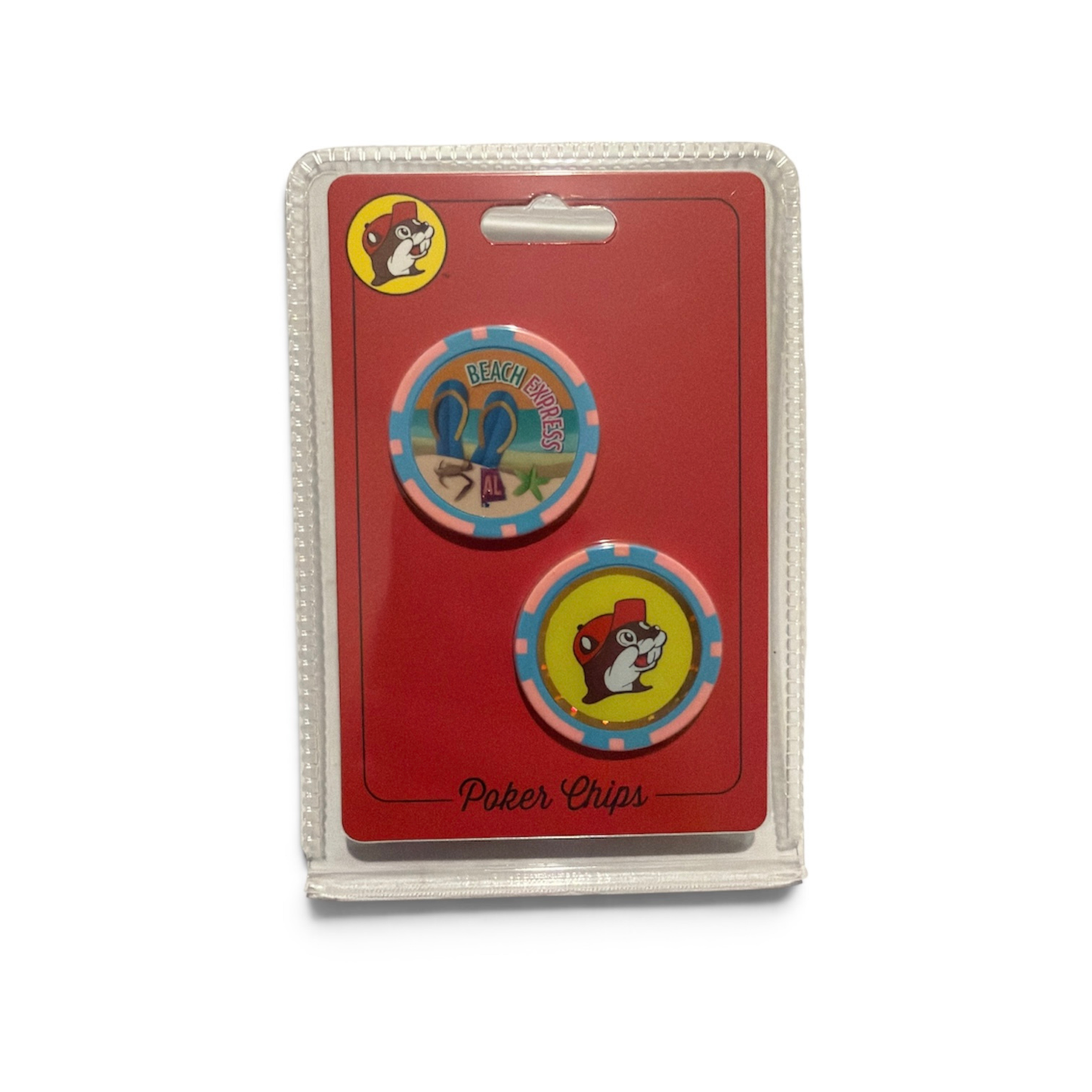 Buc-ee’s Beach Express Collectible Poker Chip Set – 2-Piece Souvenir Gaming Chips
