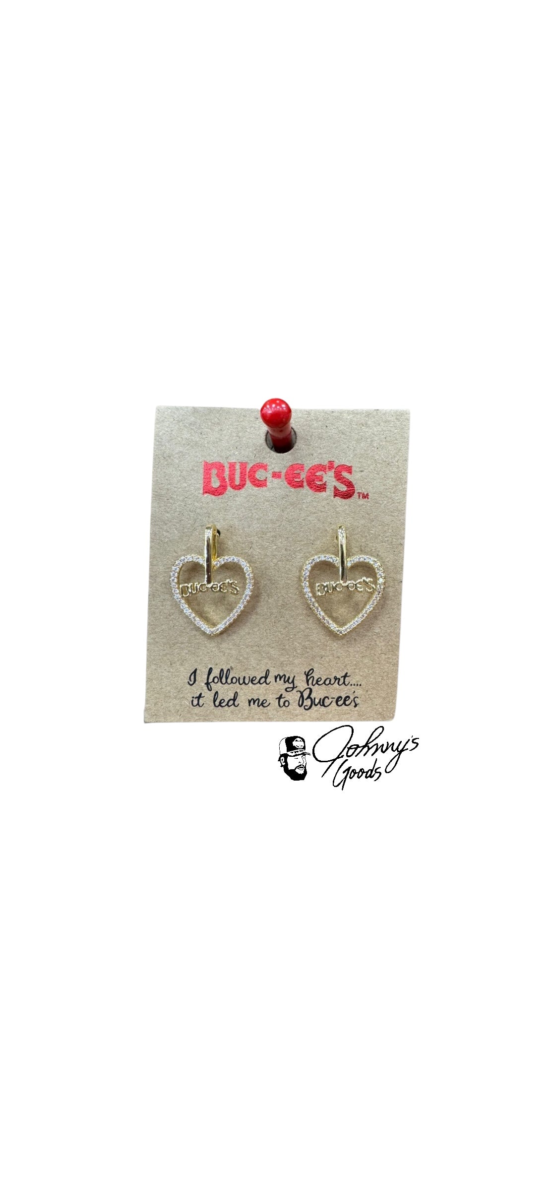 Buc-ee's Logo Earrings, Drop and Post