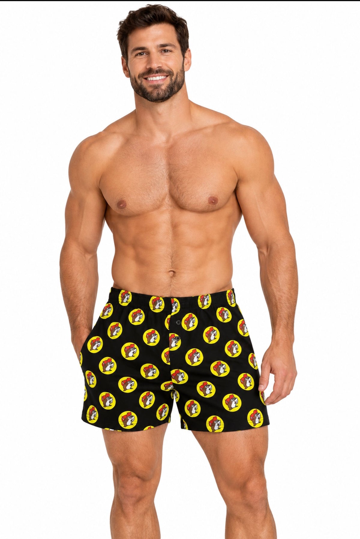 Buc-ee’s Black Logo Elastic Boxers