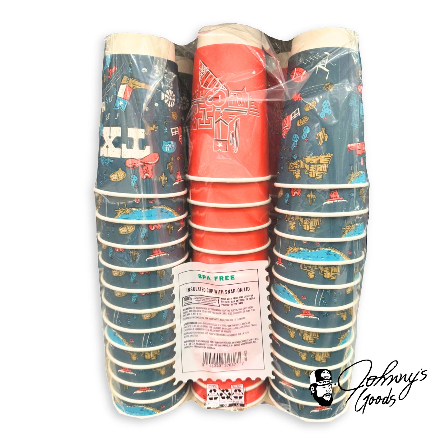 HEB 16 oz Insulated Coffee Cups with Snap-On Lids 60 Count Value Pack
