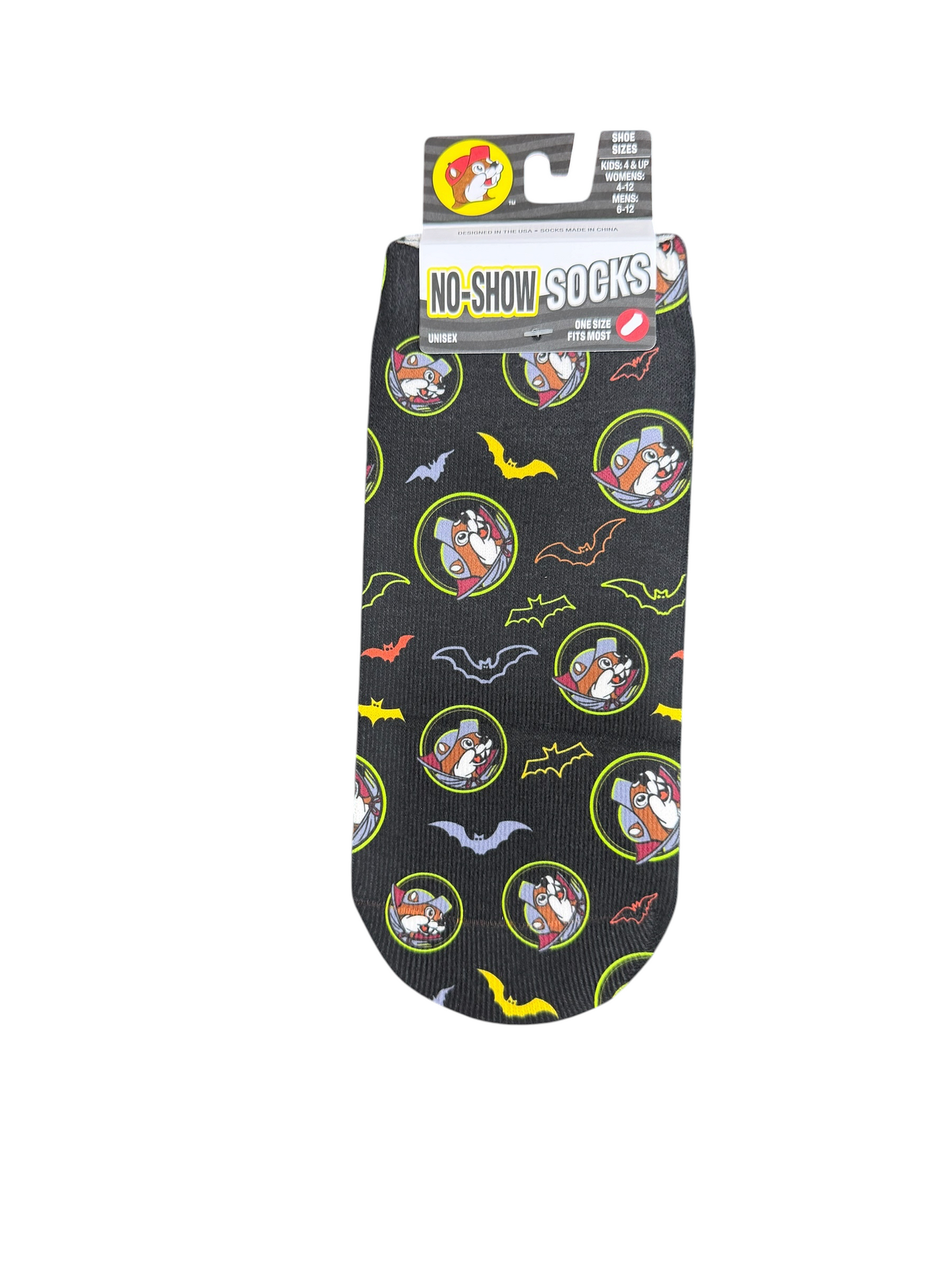 Buc-ee’s Spooky Nights Halloween Socks Collection – Adult & Kids Crew Socks and No-Show Socks