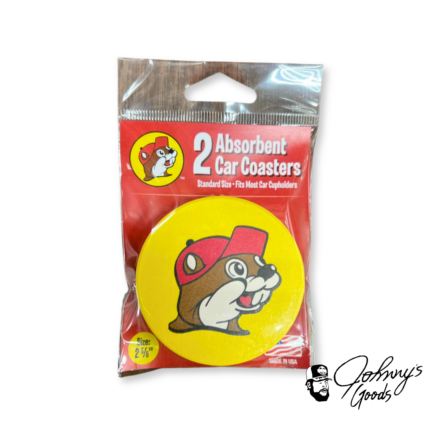 Buc-ee's 2 Absorbent Car Coasters buc ees buc ee's bucees buccees buc-ees