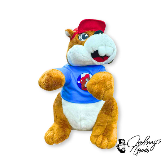 Buc-ee's Beaver Don't Mess with Texas Blue Shirt Stuffed Toy Plush buc ees buc ee's bucees buccees buc-ees