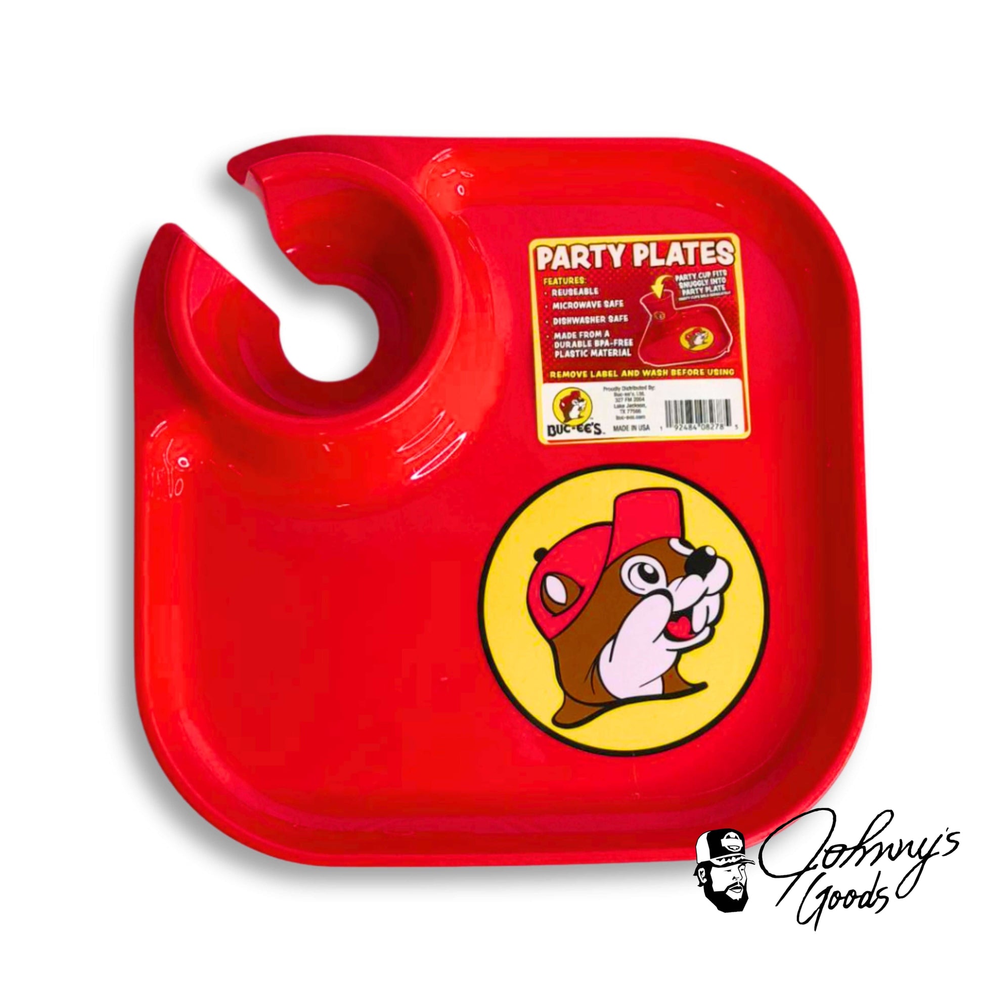 buc ee's plates with cup holder