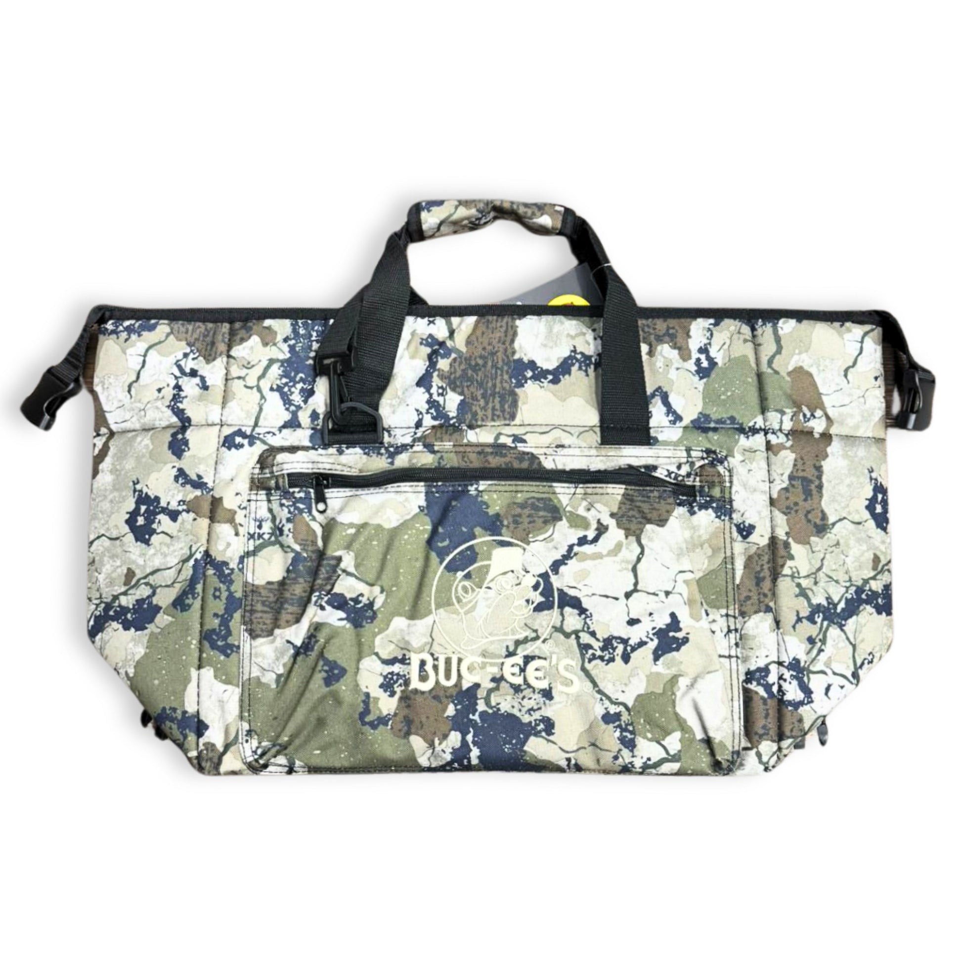 Soft-sided cooler bag with Buc-ee’s logo, Tailgate and road trip cooler bag, Family-sized cooler bag for beach days, Insulated lunch and drink cooler for outdoor events, Compact 24-can cooler for travel