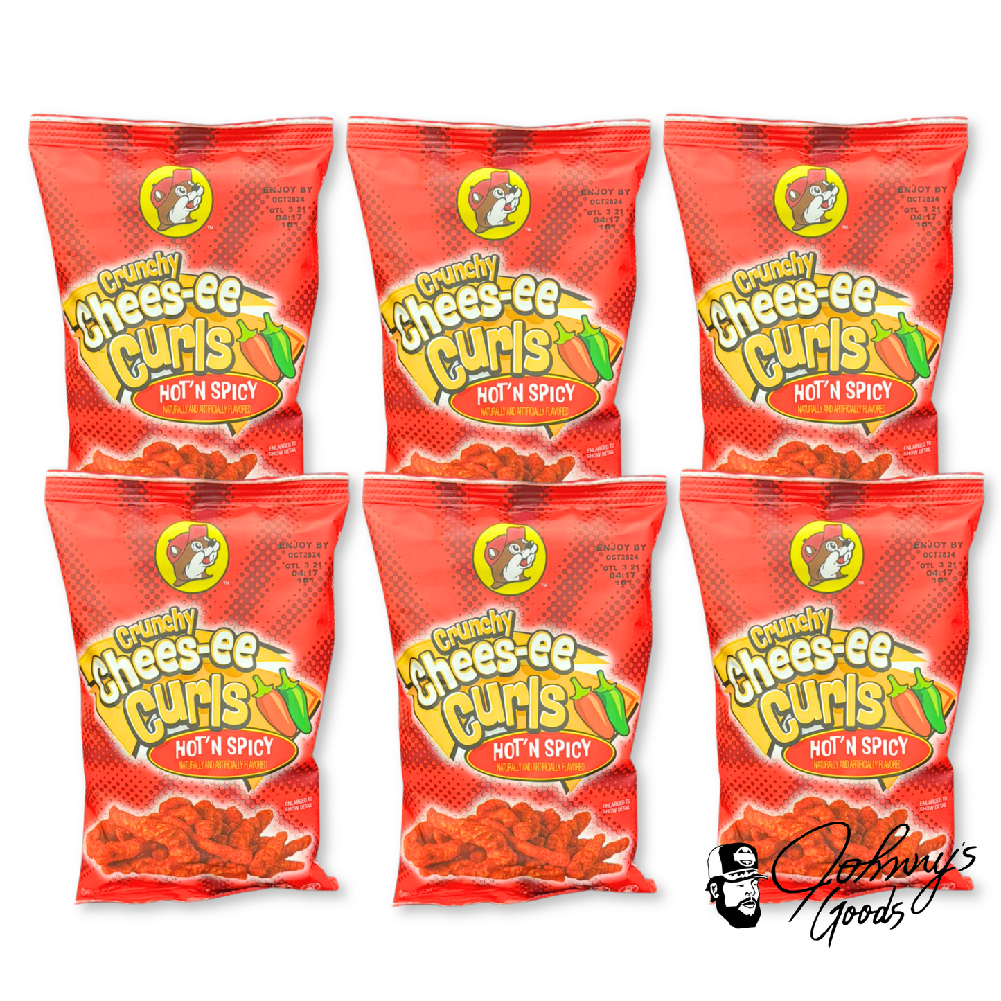 Buc-ee's Crunchy Chees-ee Curls – Hot N Spicy, Limón, & Original Flavors – Bold & Cheesy Snack