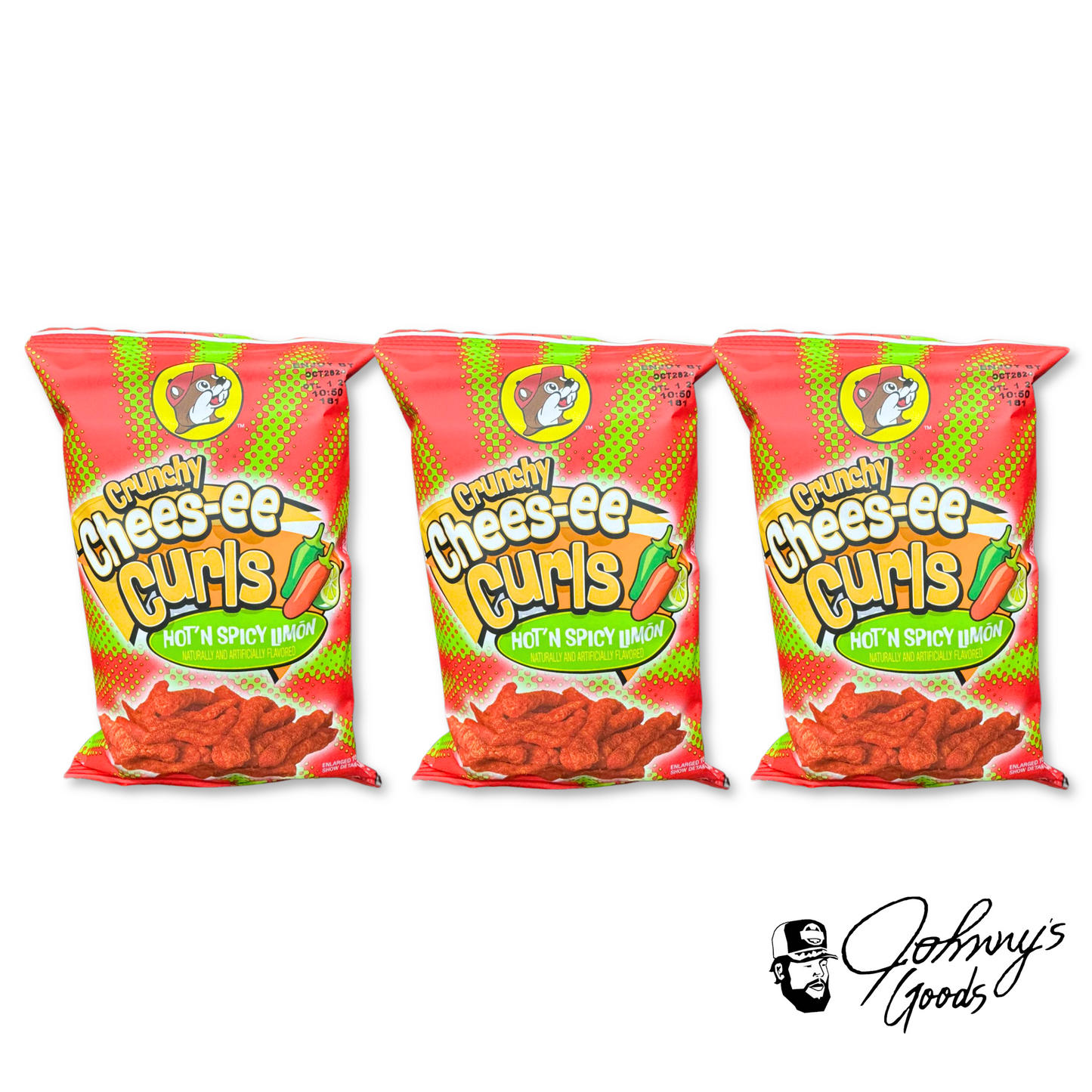 Buc-ee's Crunchy Chees-ee Curls – Hot N Spicy, Limón, & Original Flavors – Bold & Cheesy Snack