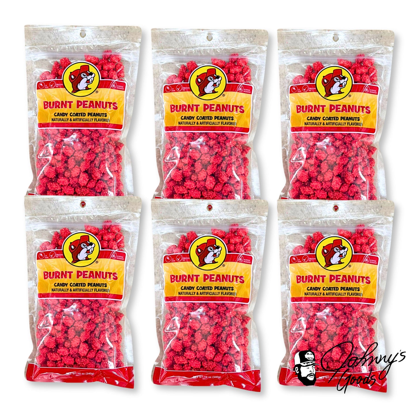 Buc-ee's candy peanuts, sweet-coated peanuts, red sugar peanuts, candied roasted peanuts, Buc-ee's candy collection