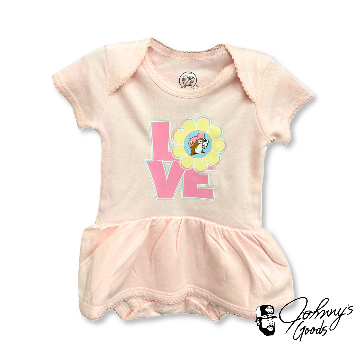 Buc-ee's Picot Bodysuit Dress Pink