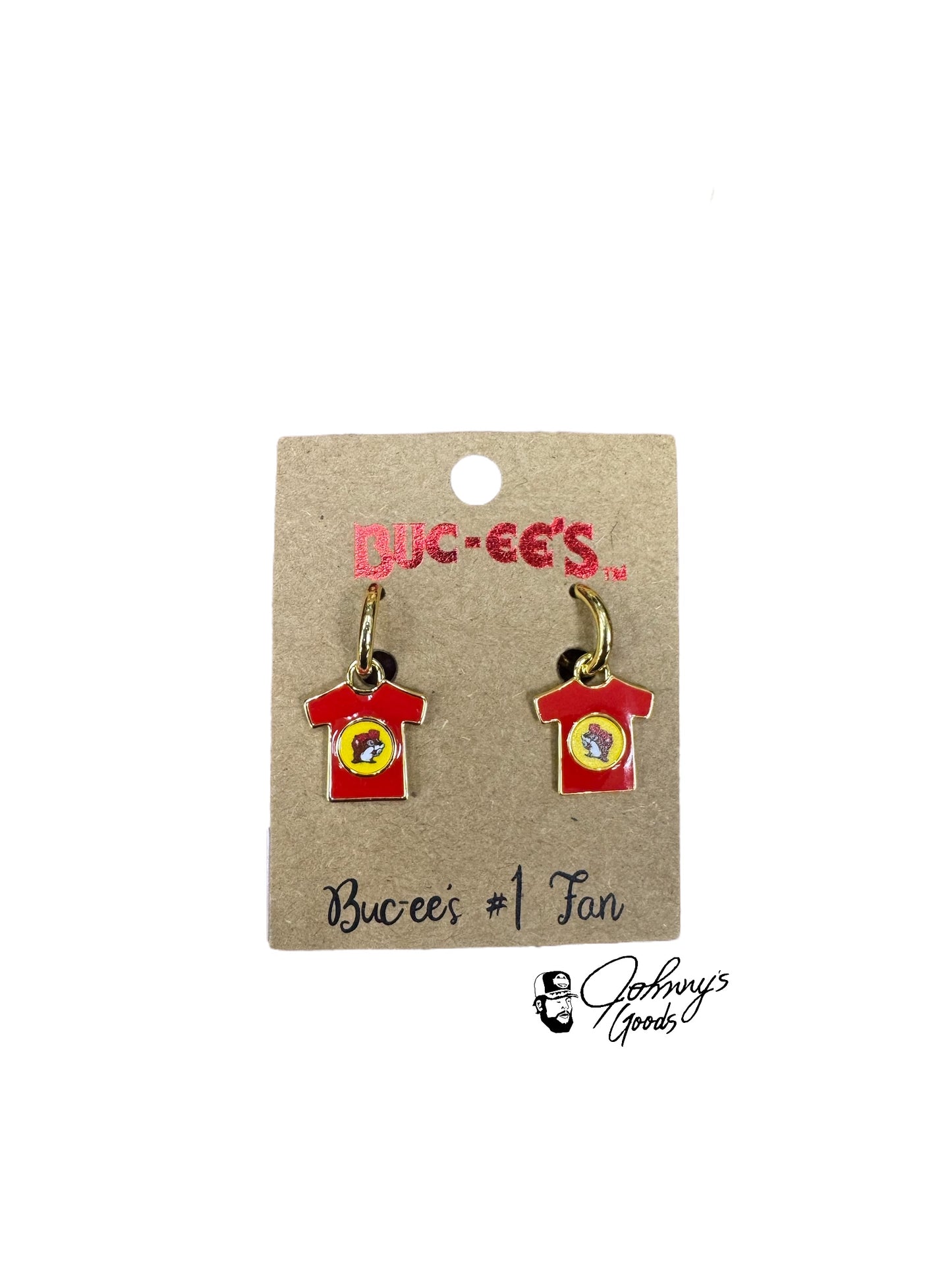 Buc-ee's Logo Earrings, Drop and Post