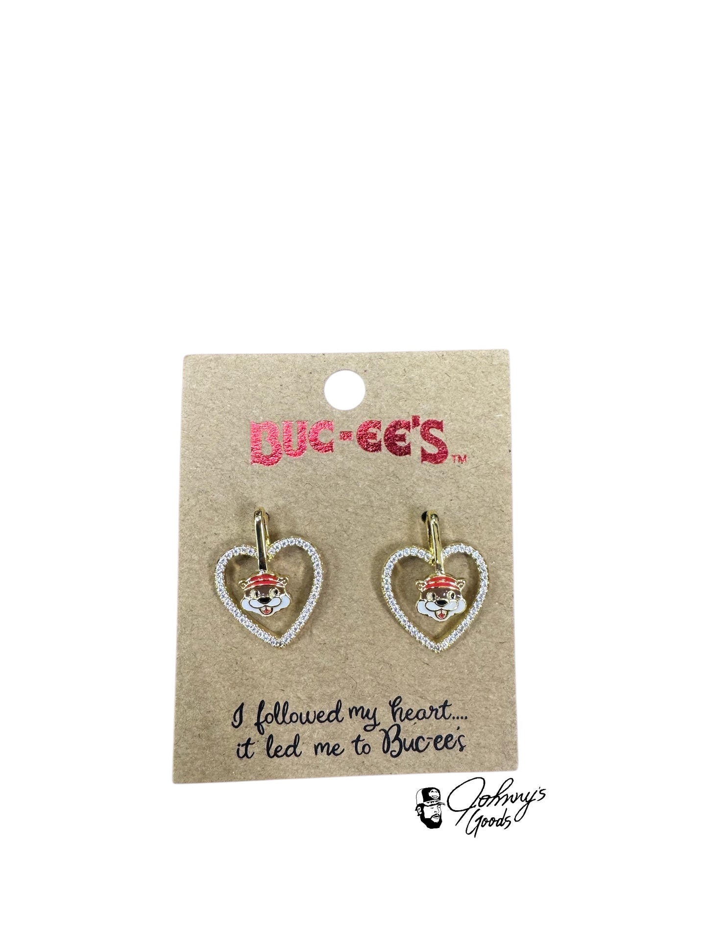 Buc-ee's Logo Earrings, Drop and Post