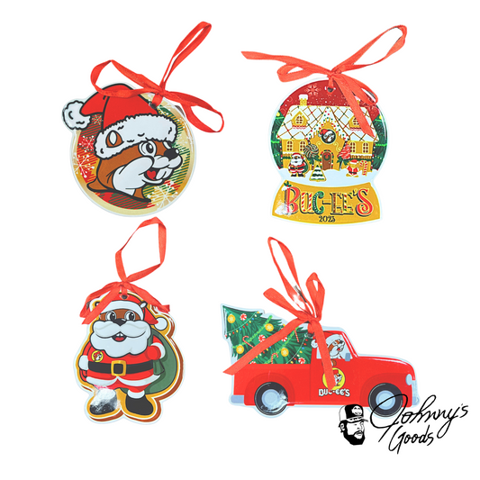 Buc-ee's Christmas Flat Ceramic Ornaments buc ees buc ee's bucees buccees buc-ees