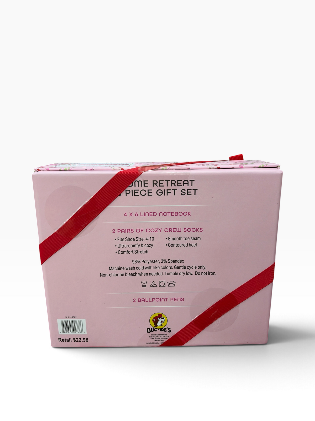 Buc-ee’s Home Retreat Gift Set – Cozy Socks, Notebook & Pens