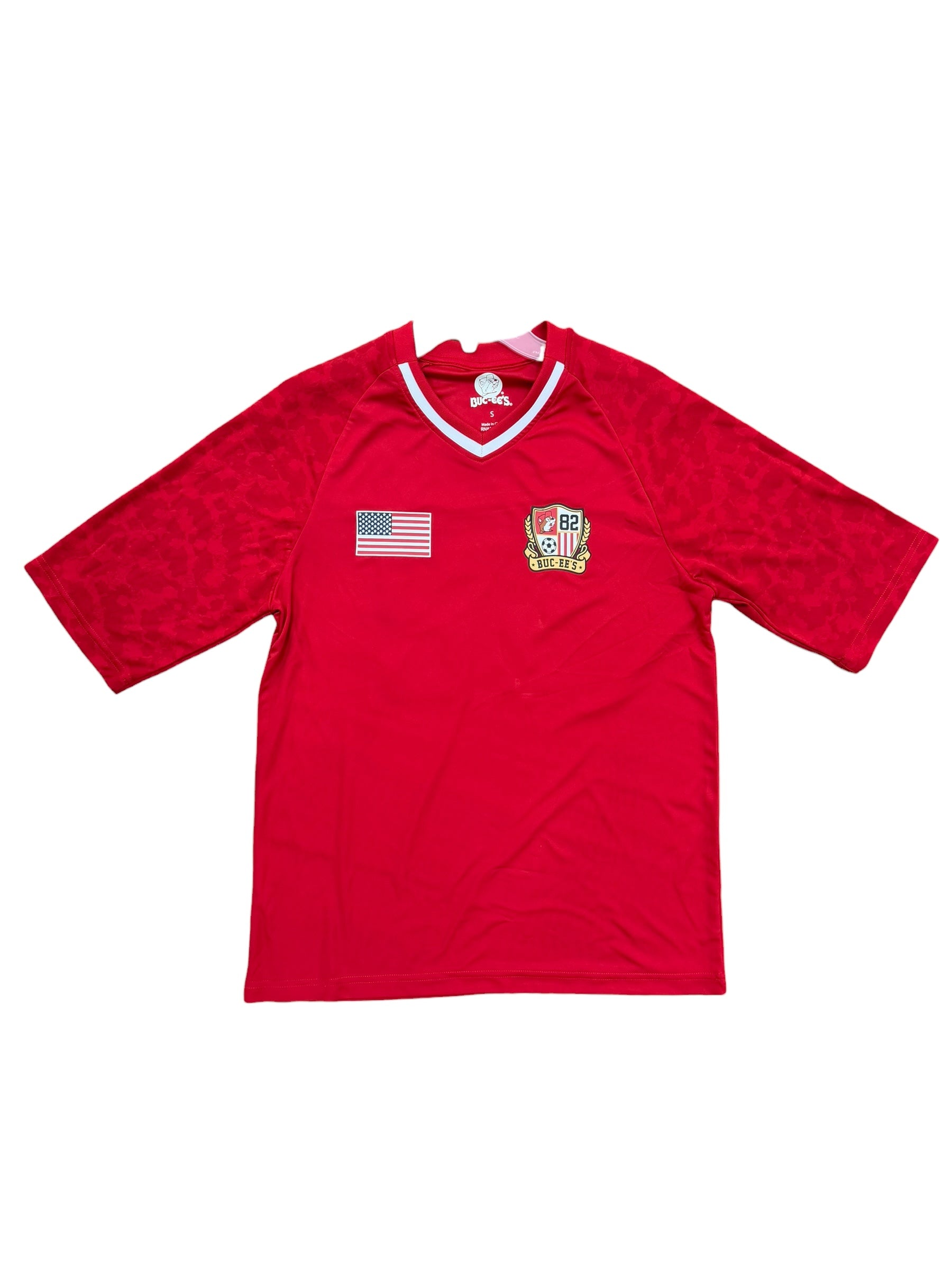 Buc-ee's サッカーシャツ レッド Lサイズ Buc-ee's Red Soccer Jersey Shirt – #82 Buc-ee's Athletic Soccer