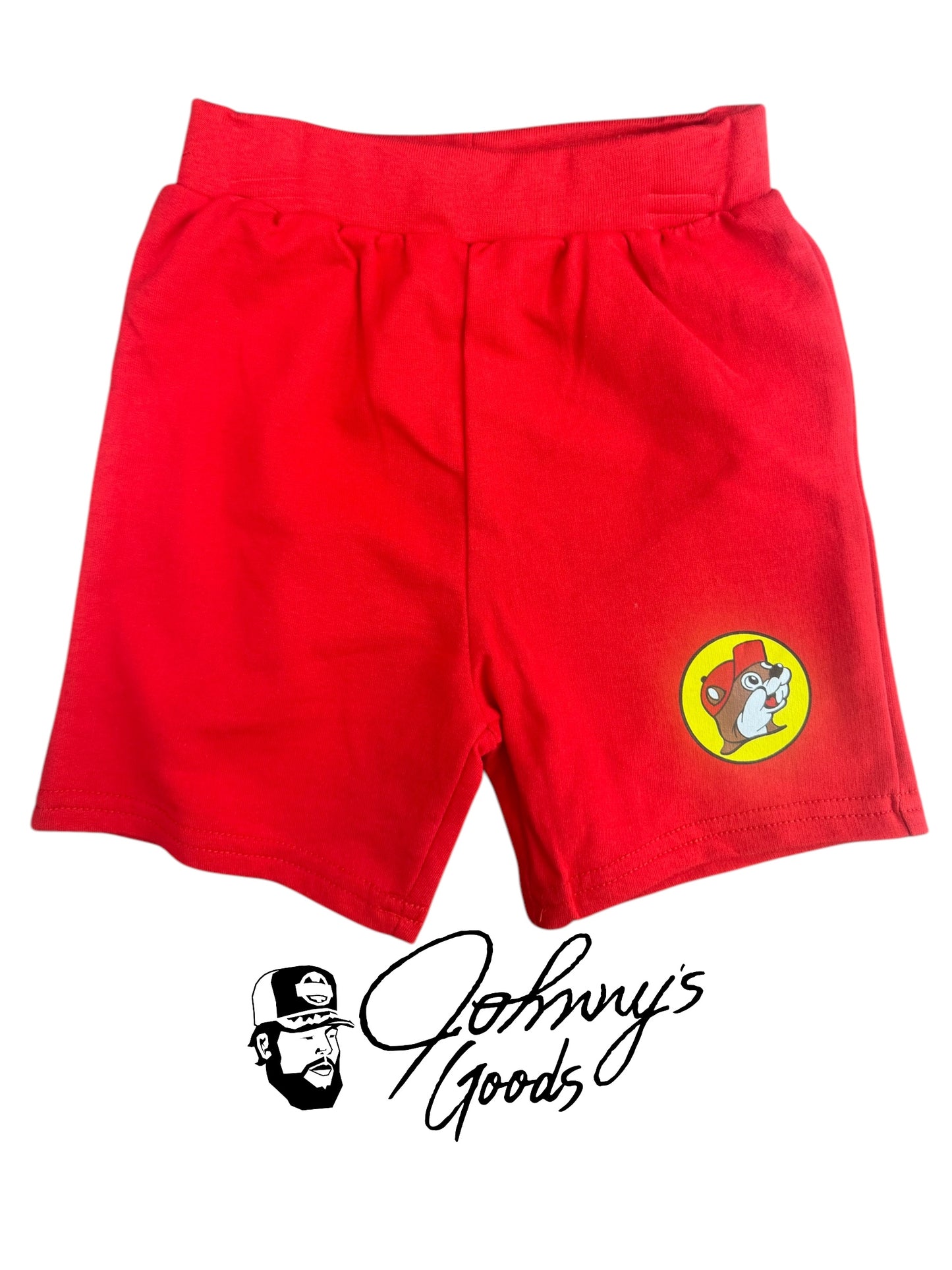 Buc-ee’s Toddler Red Logo Elastic Shorts