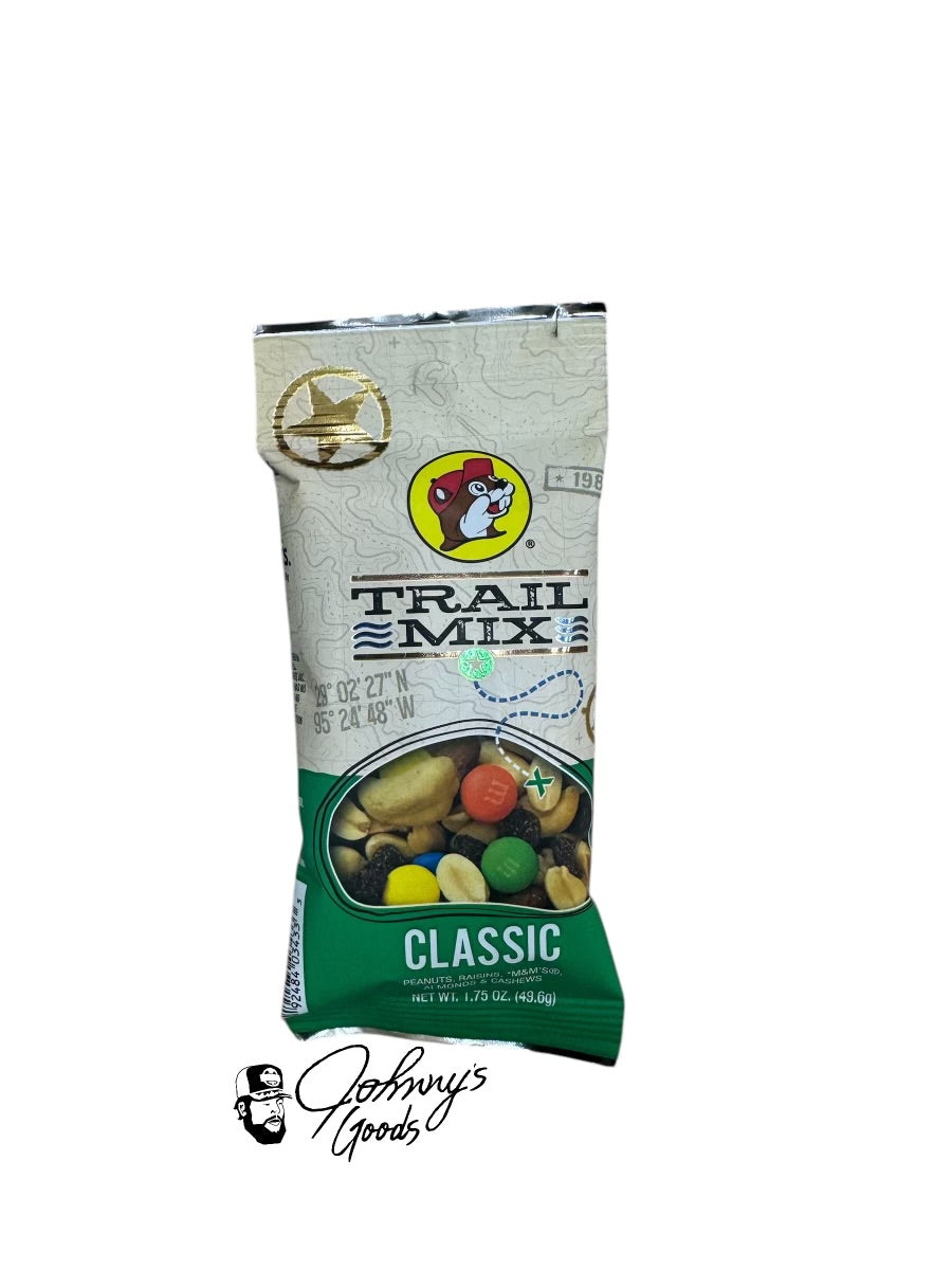 Premium trail mix by Buc-ee's, Road trip snacks from Buc-ee's, Buc-ee's dried fruit and nut blend, Sweet and salty trail mix Buc-ee's, Portable snack packs from Buc-ee's