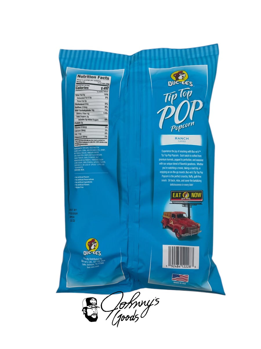 Buc-ee’s Tip Top Popcorn – Delicious Popcorn in 8 Flavor Varieties (Butter, White Cheddar, Dill Pickle & More)