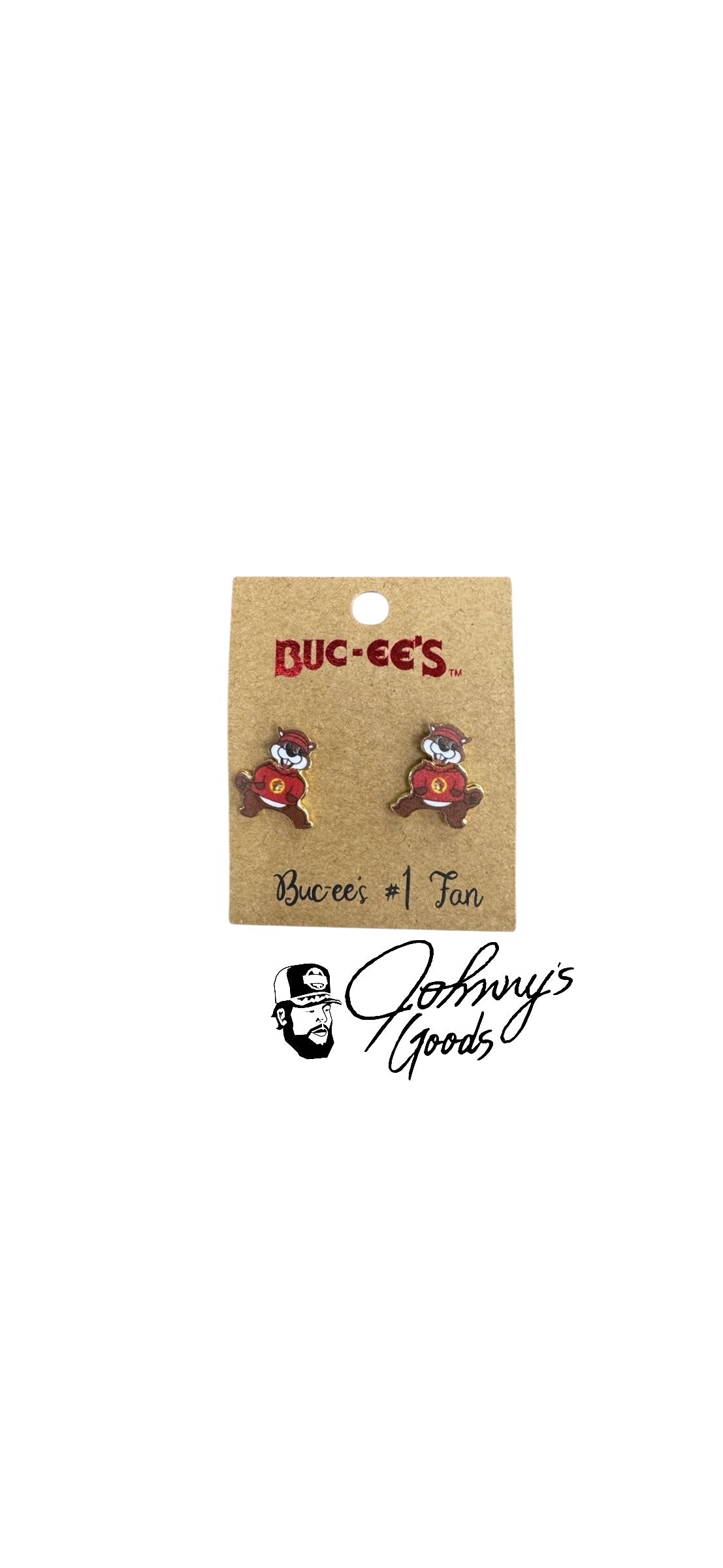 Buc-ee's Logo Earrings, Drop and Post