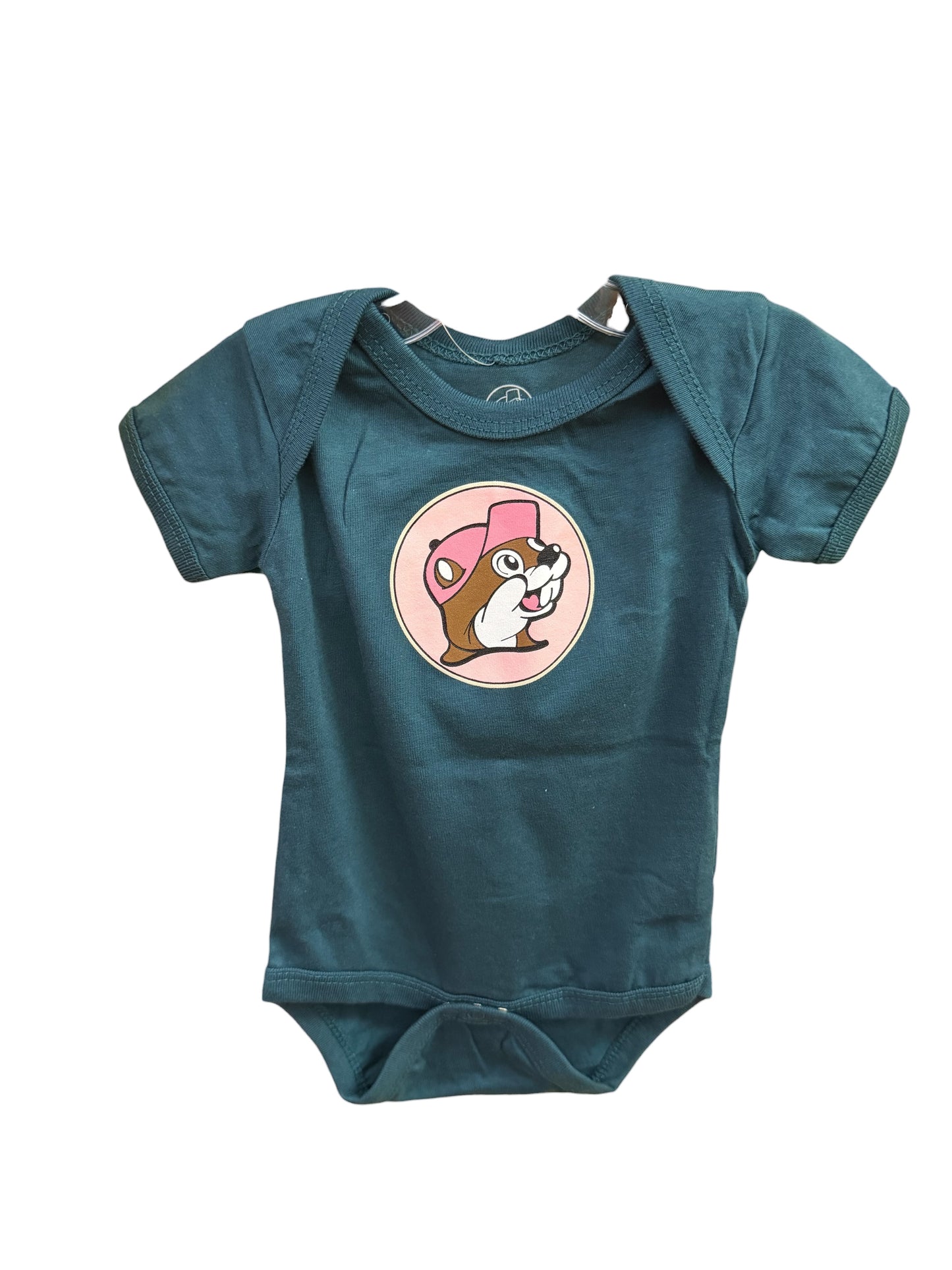 Buc-ee’s Forever Western Graphic T-Shirt – Teal with Pink Horseshoe & Floral Design