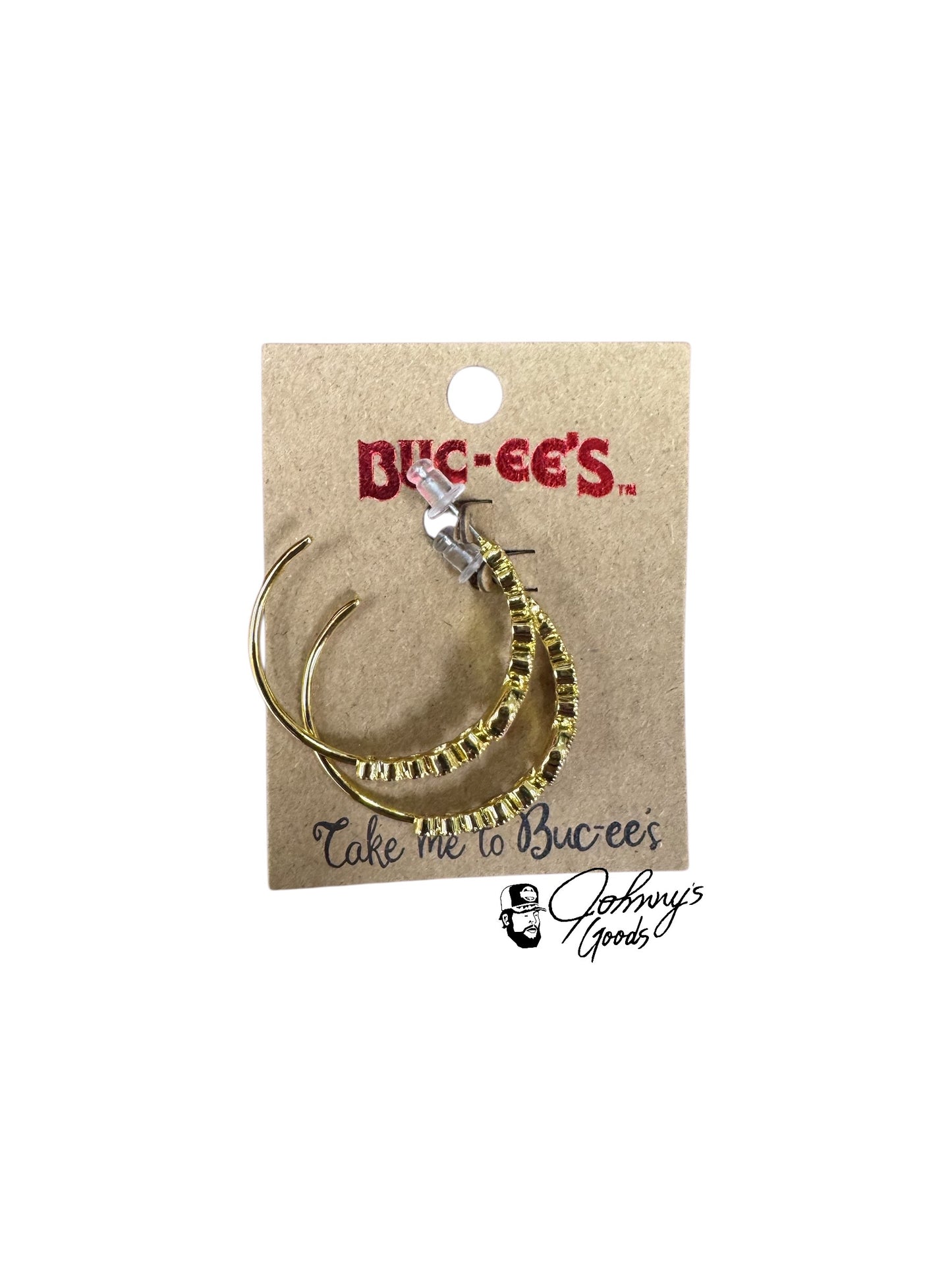 Buc-ee's Logo Earrings, Drop and Post