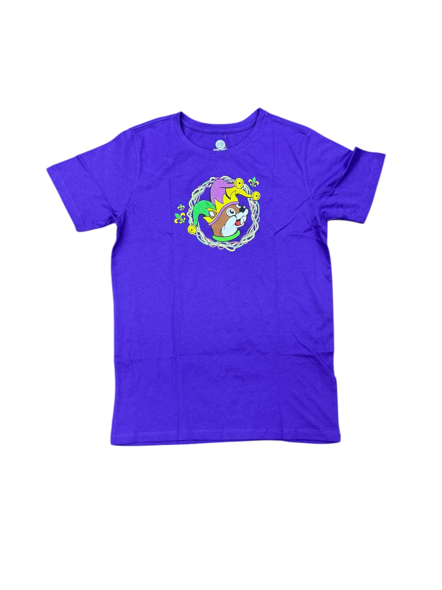 Buc-ee’s Mardi Gras Purple Graphic T-Shirt – 2026 Celebration Design
