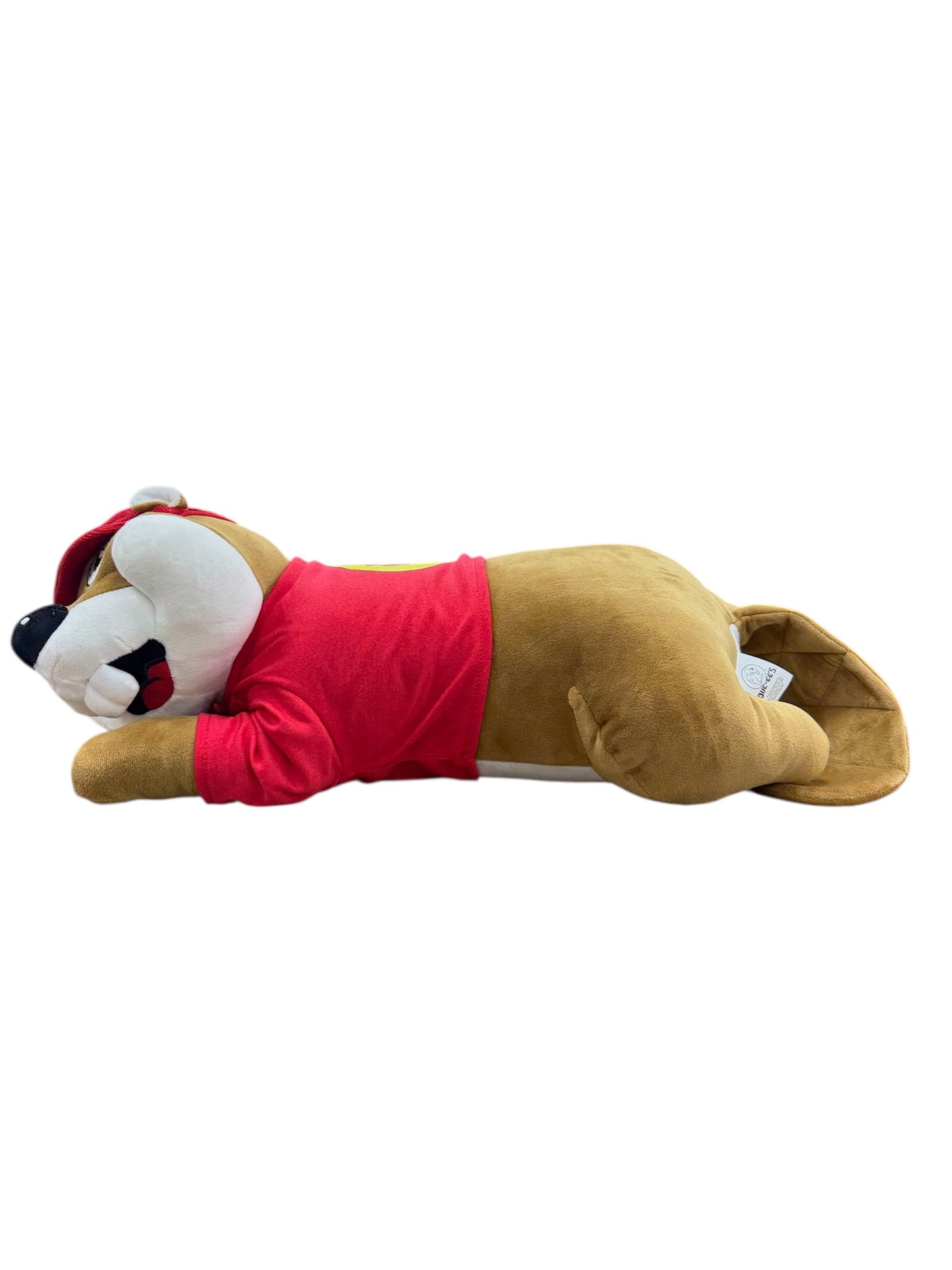 Buc-ee’s Laying Beaver Plush – Red Shirt & Cap Stuffed Animal