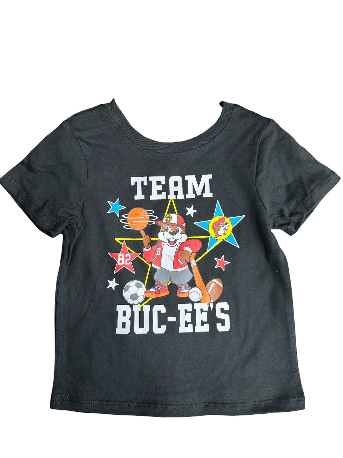Buc-ee’s Kids “Team Buc-ee’s” Sports T-Shirt – Black Youth Graphic Tee