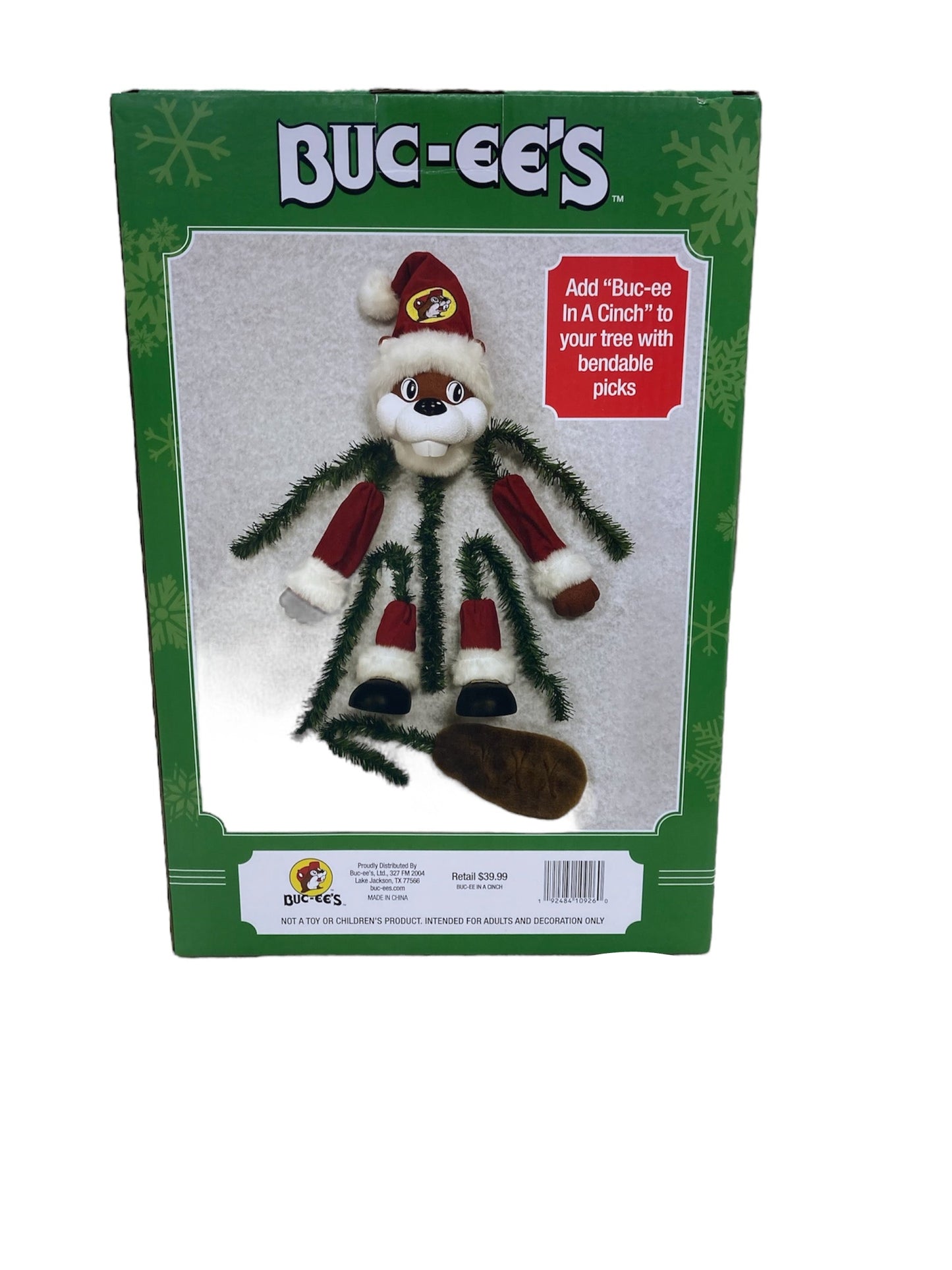 Buc-ee’s Christmas Treetopper with Bendable Picks