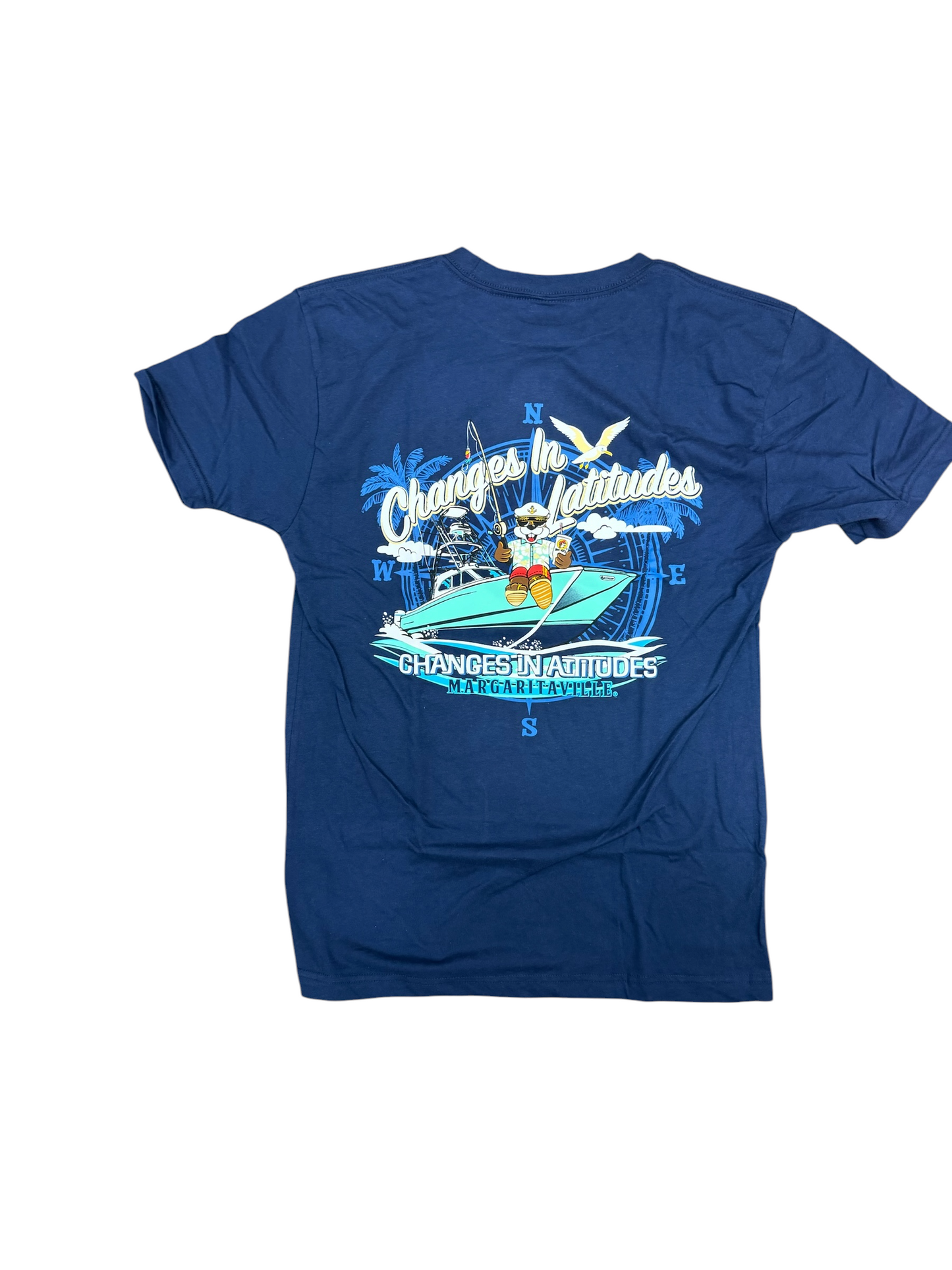Buc-ee’s Margaritaville Changes in Latitudes Changes in Attitudes Navy Blue Graphic T-Shirt