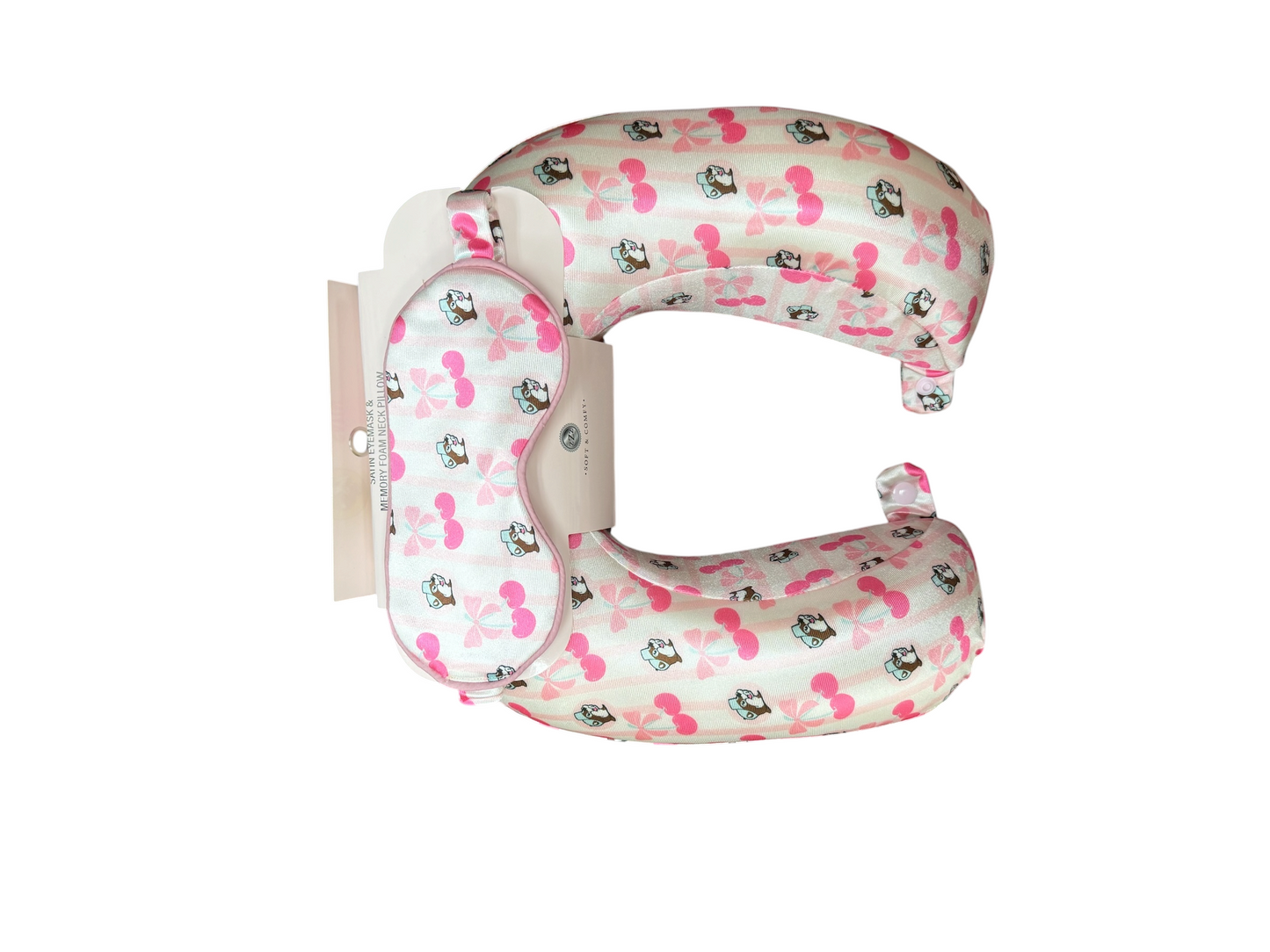 Buc-ee’s Travel Neck Pillow & Eye Mask Set – Soft & Comfy