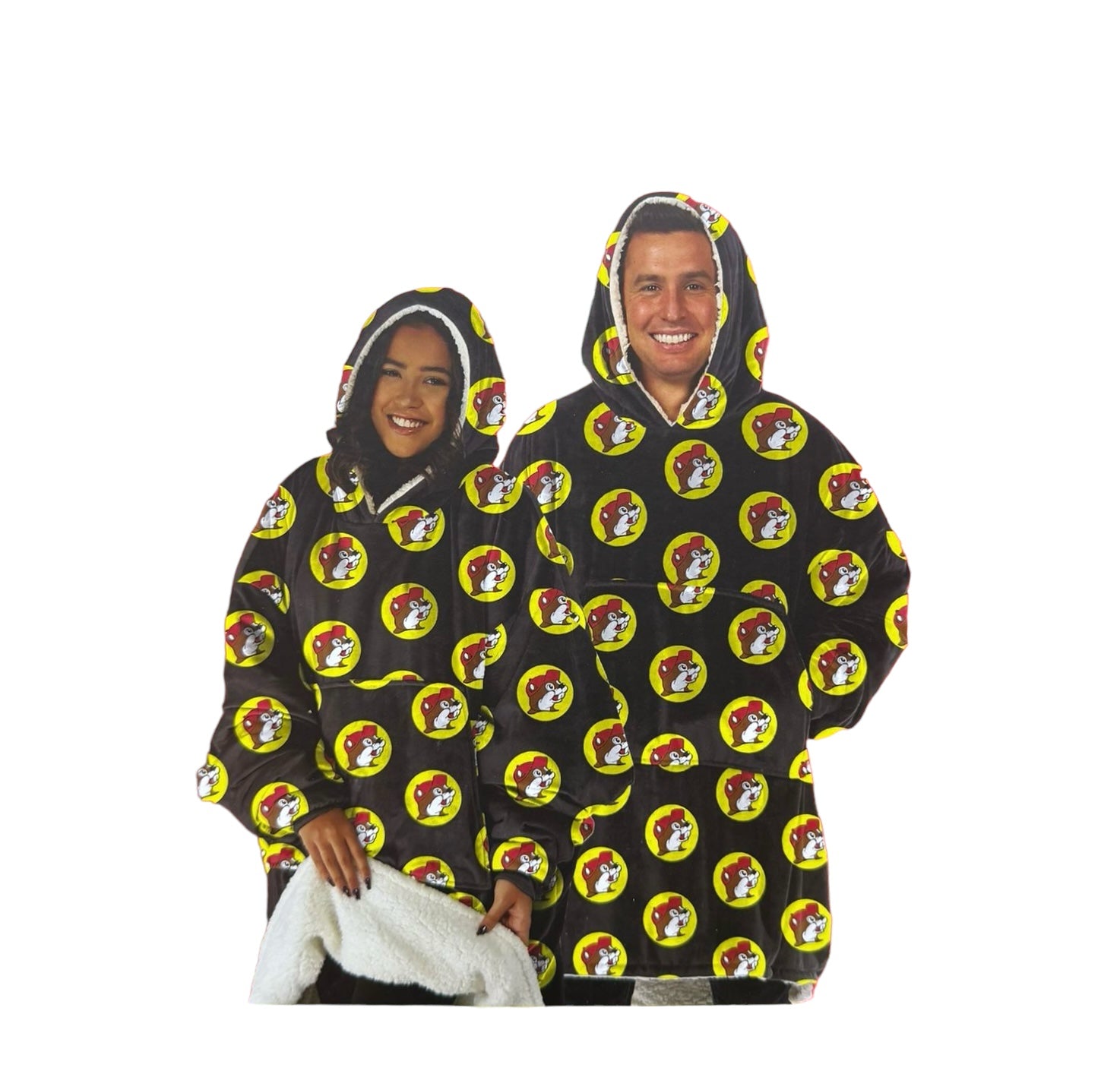 Buc-ee’s Wearable Blanket with Hood and Pockets,
Soft and Cozy Buc-ee’s Wearable Blanket for Adults,
Iconic Buc-ee’s Beaver Logo Wearable Blanket,
One Size Fits All Buc-ee’s Wearable Blanket,
Warm and Plush Wearable Blanket with Ribbed Cuffs