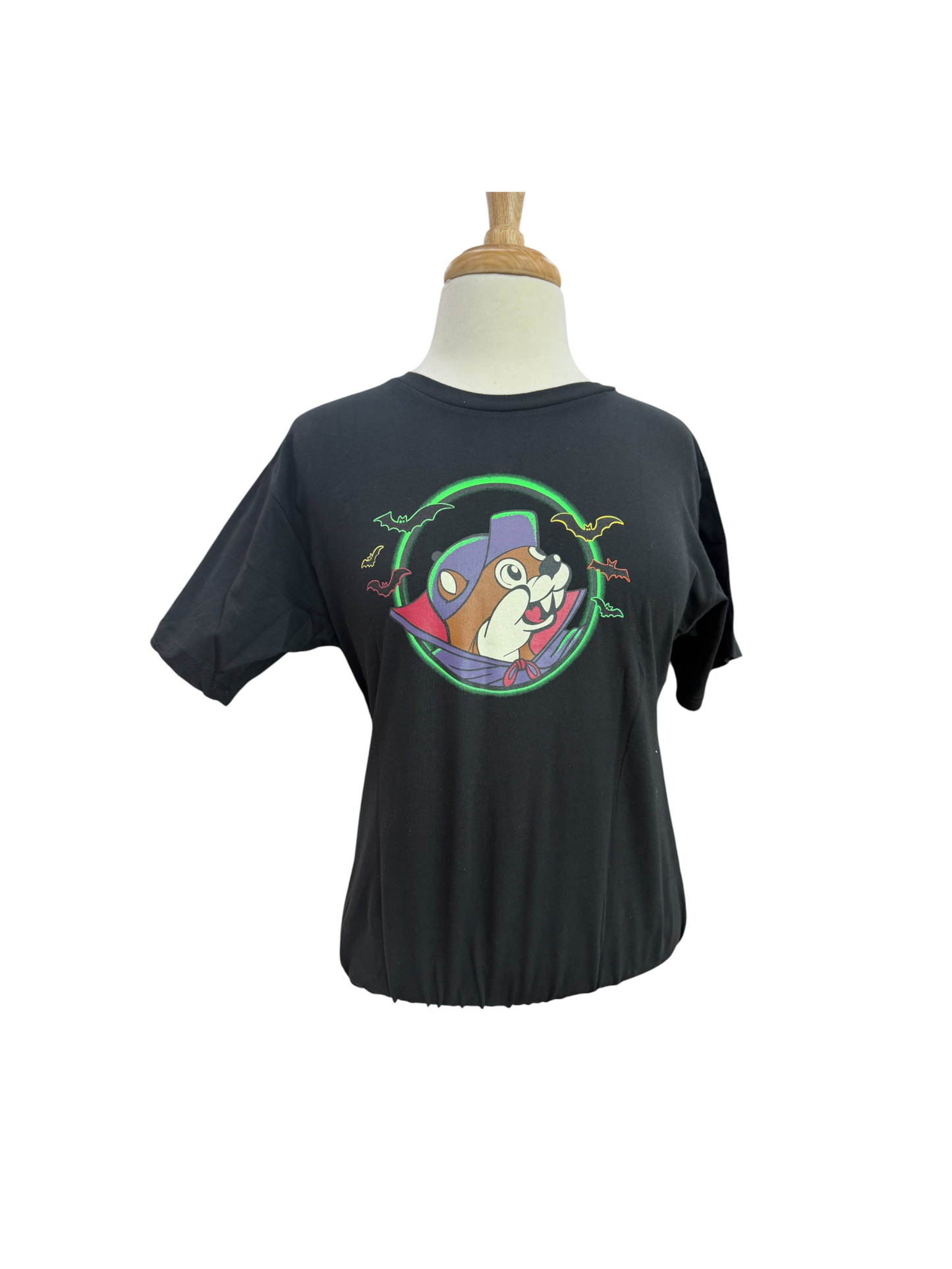 Buc-ee’s Spooky Nights Glow-in-the-Dark Halloween T-Shirt –Black Tee (Front & Back Graphic)