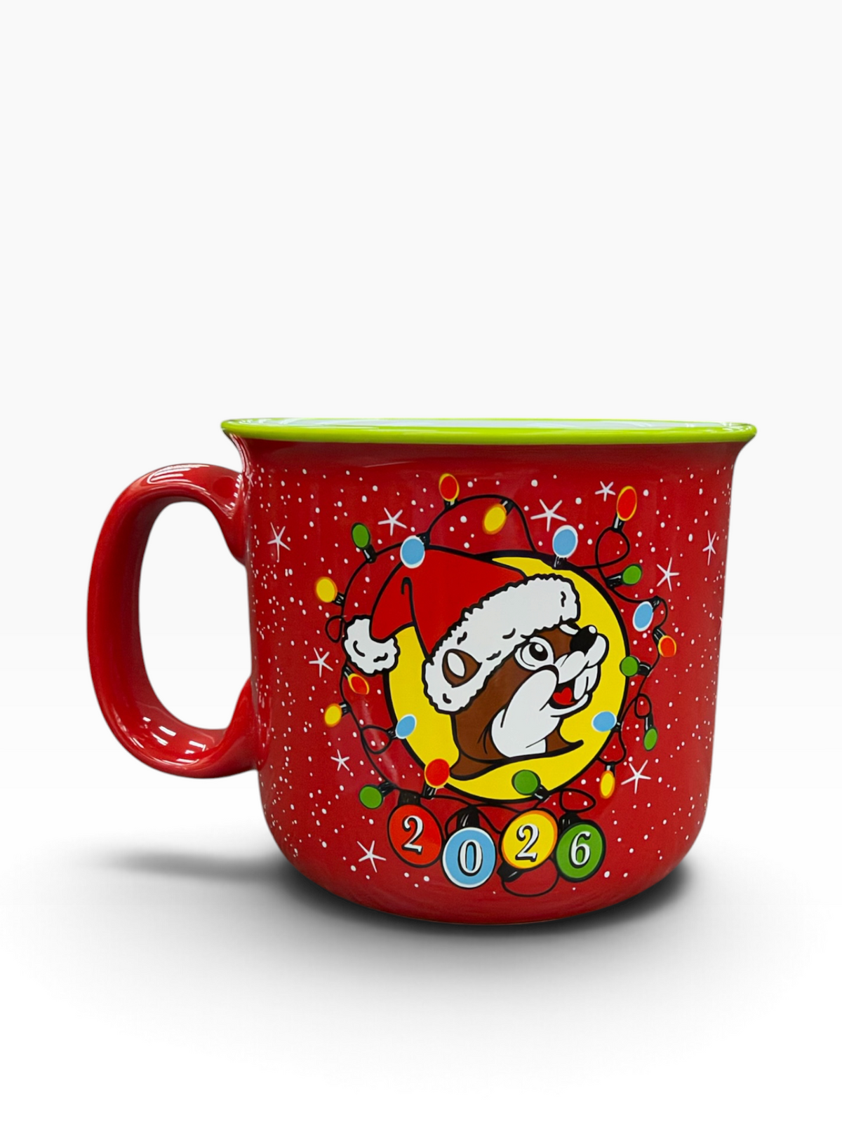 Buc-ee’s 2026 “Believe” Christmas Mug – Red & Green