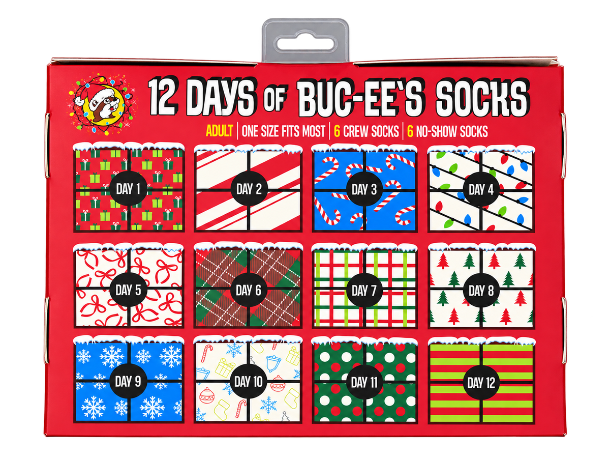 Buc-ee’s 2026 Christmas Sock Advent Calendar – 12 Days of Socks