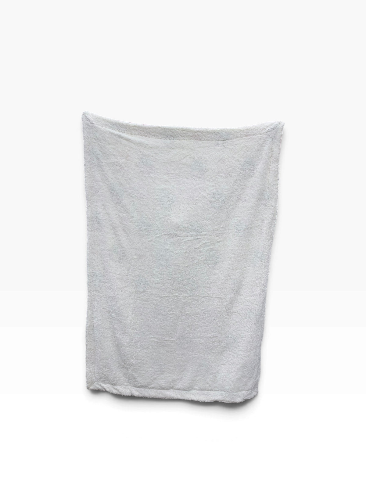 White plush blanket reverse