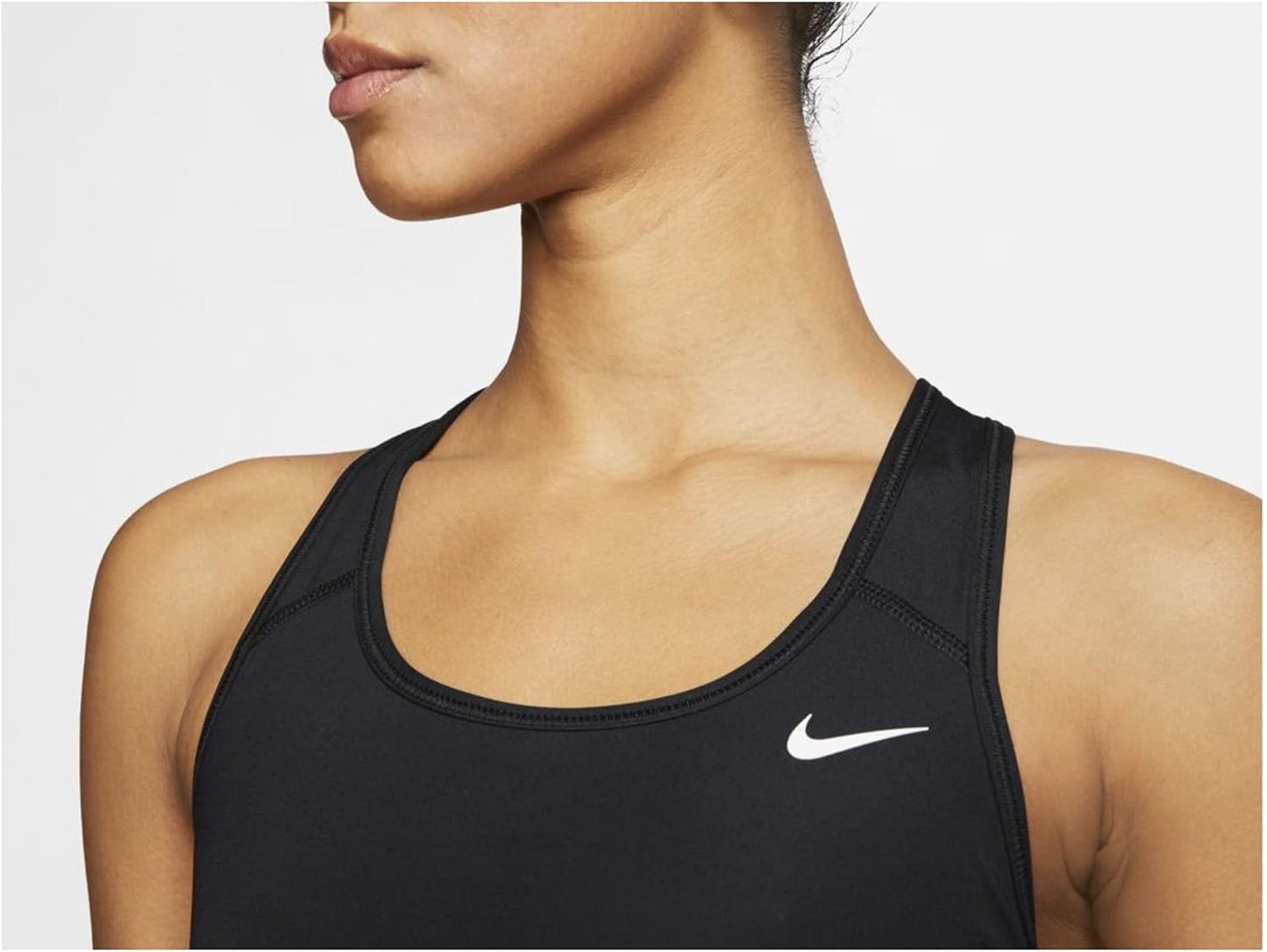 Nike Women's Medium Support Non Padded Sports Bra, Black/(White), X-Small