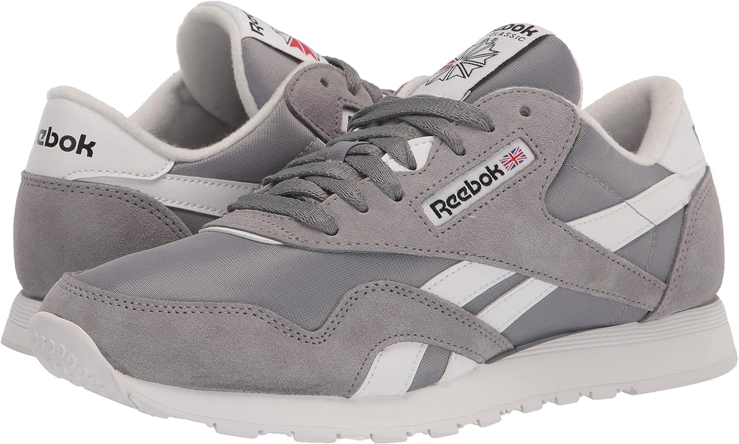 Reebok Men's Classic Nylon Sneaker 11 Pure Grey White