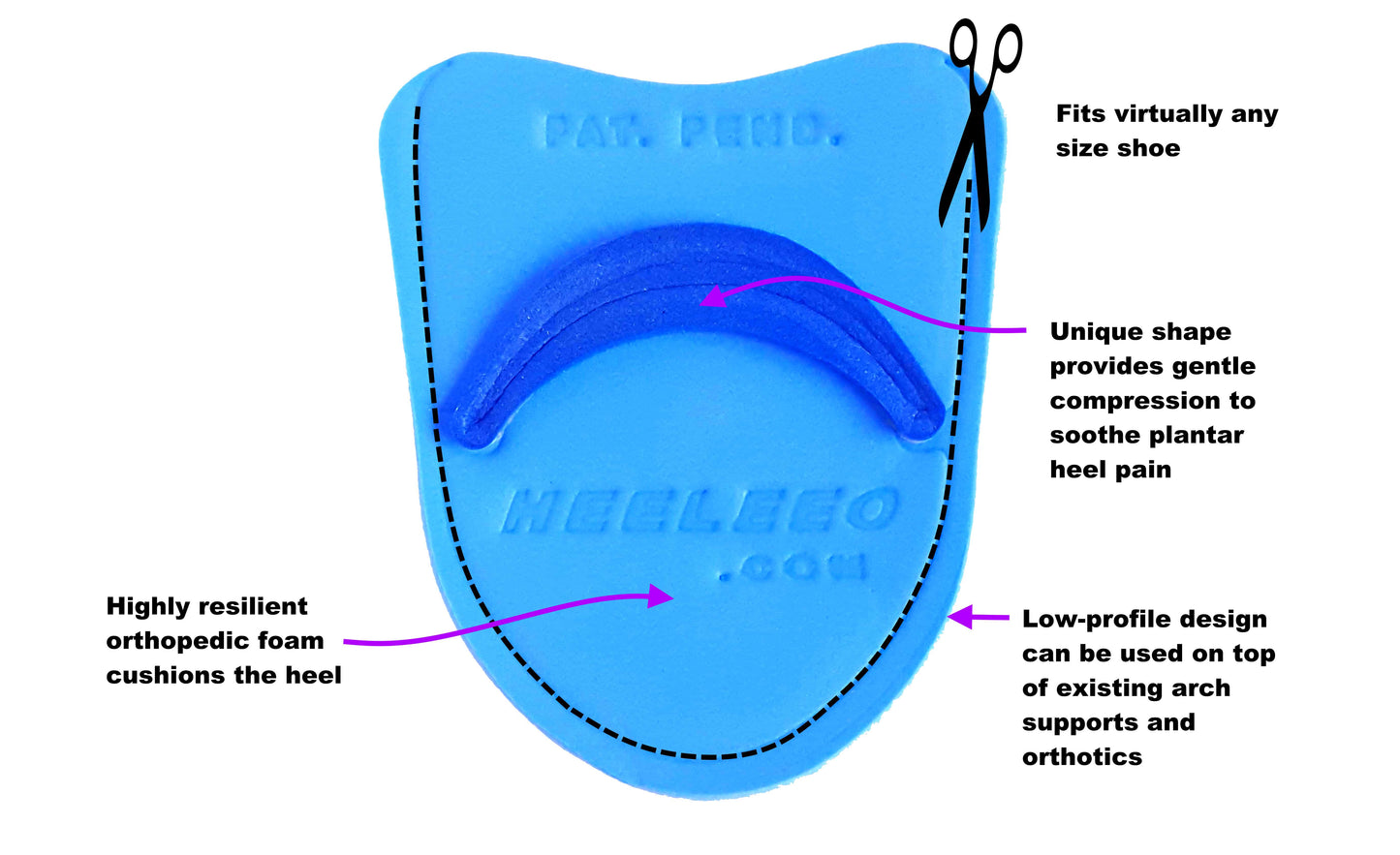 Heeleeo Orthopedic Foot Insole for Plantar Fasciitis