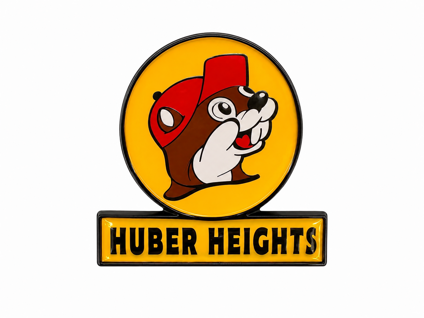 Buc-ee's Huber Heights Ohio Acrylic Magnet β Round Travel Souvenir Refrigerator Magnet